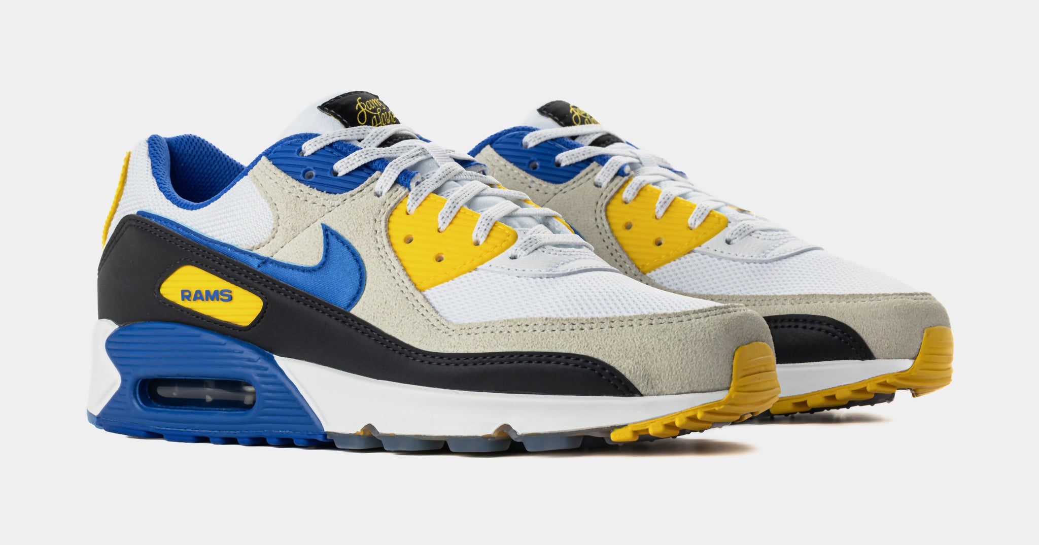 Nike Air Max 90 Los Angeles Rams Mens Running Shoes White 