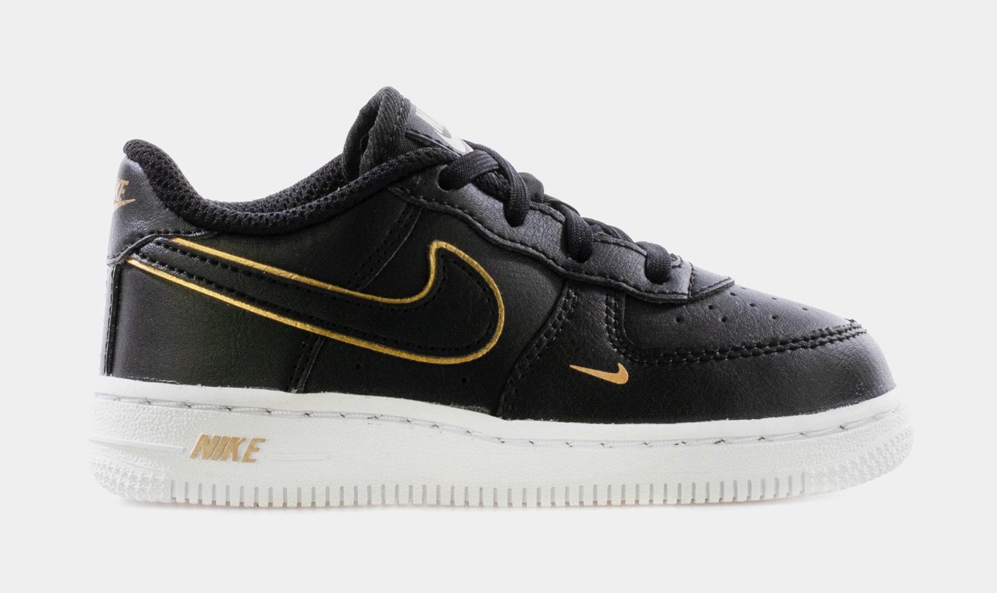 nike air force 1 lv8 black and gold