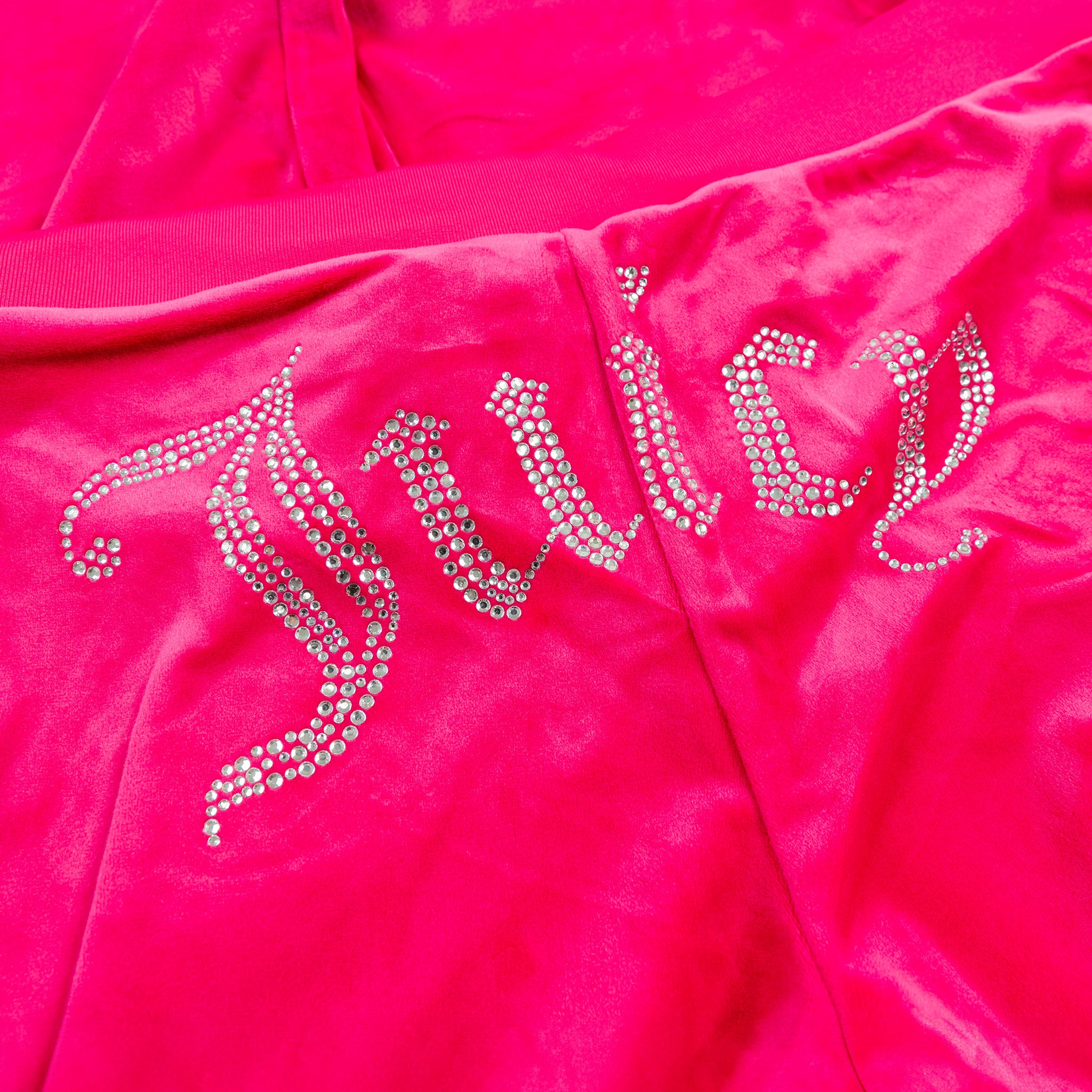 Juicy Couture Og Big Bling Velour Womens Track Pants Hot Pink