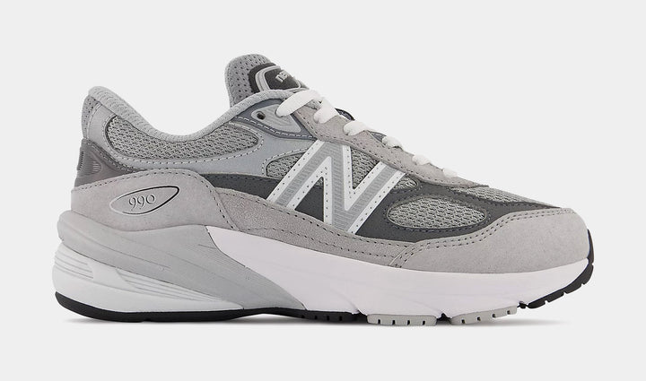 New Balance FuelCell 990v6 Grade School Running Shoes Grey Silver