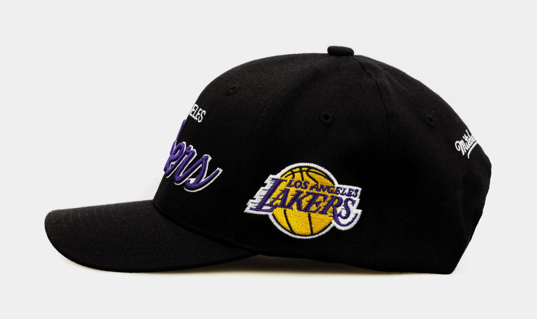 Mitchell & Ness Los Angeles Lakers Black Snapback Hat | Adjustable, HWC Series