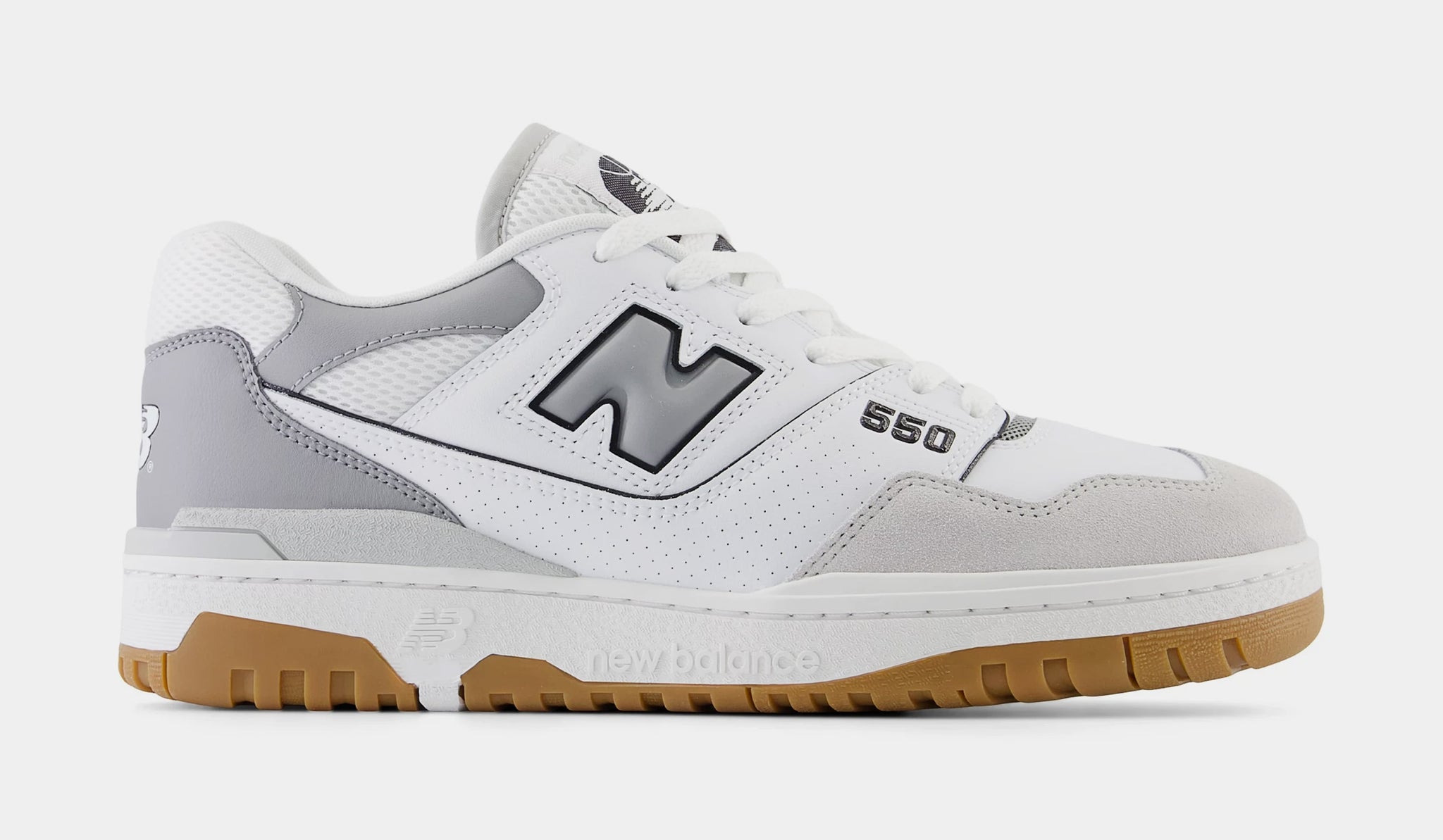 New Balance 550 Slate Grey Mens Lifestyle Shoes White Slate Grey 