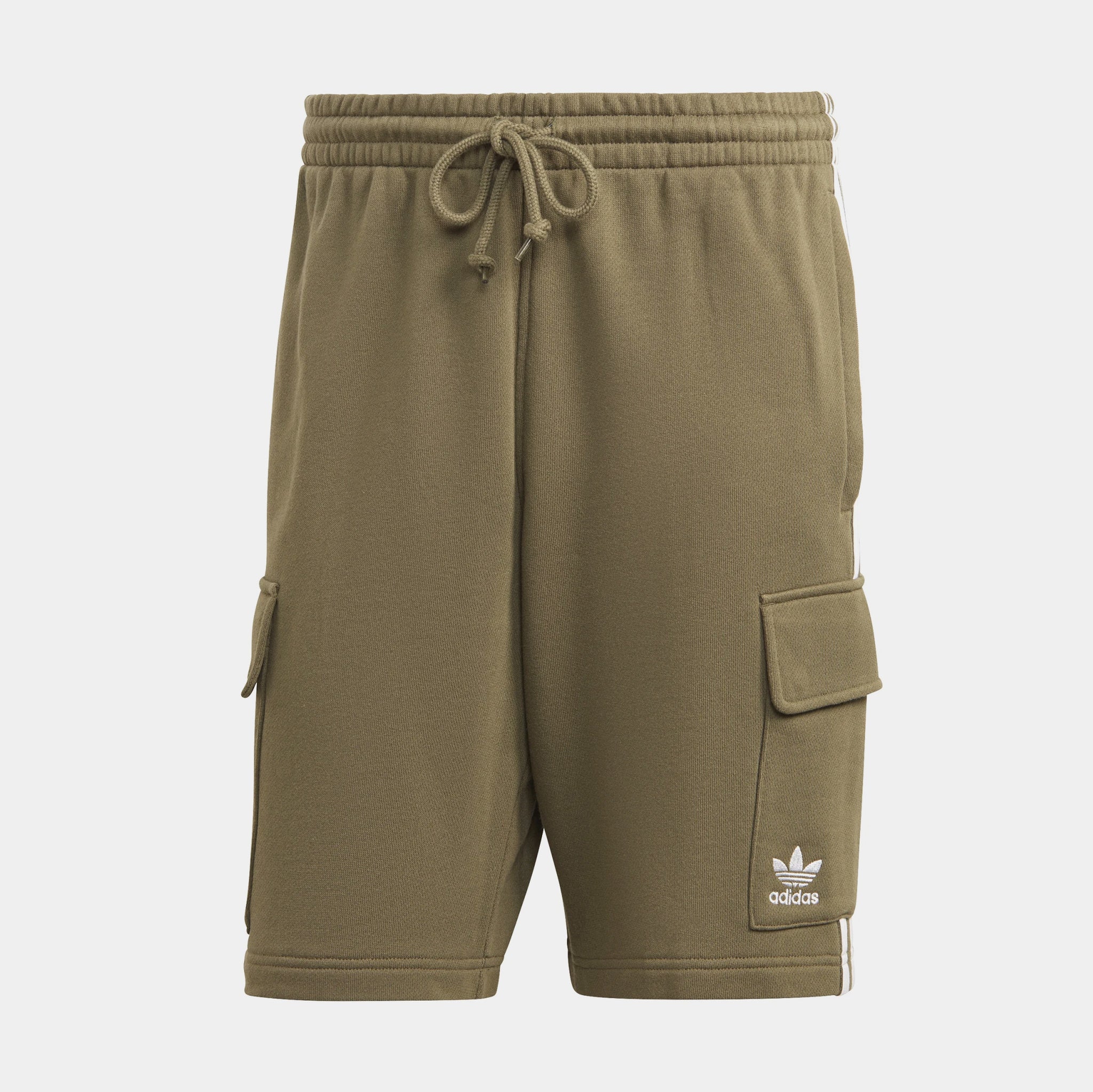 adidas Adicolor Classics Stripes Cargo Mens Shorts Olive Green