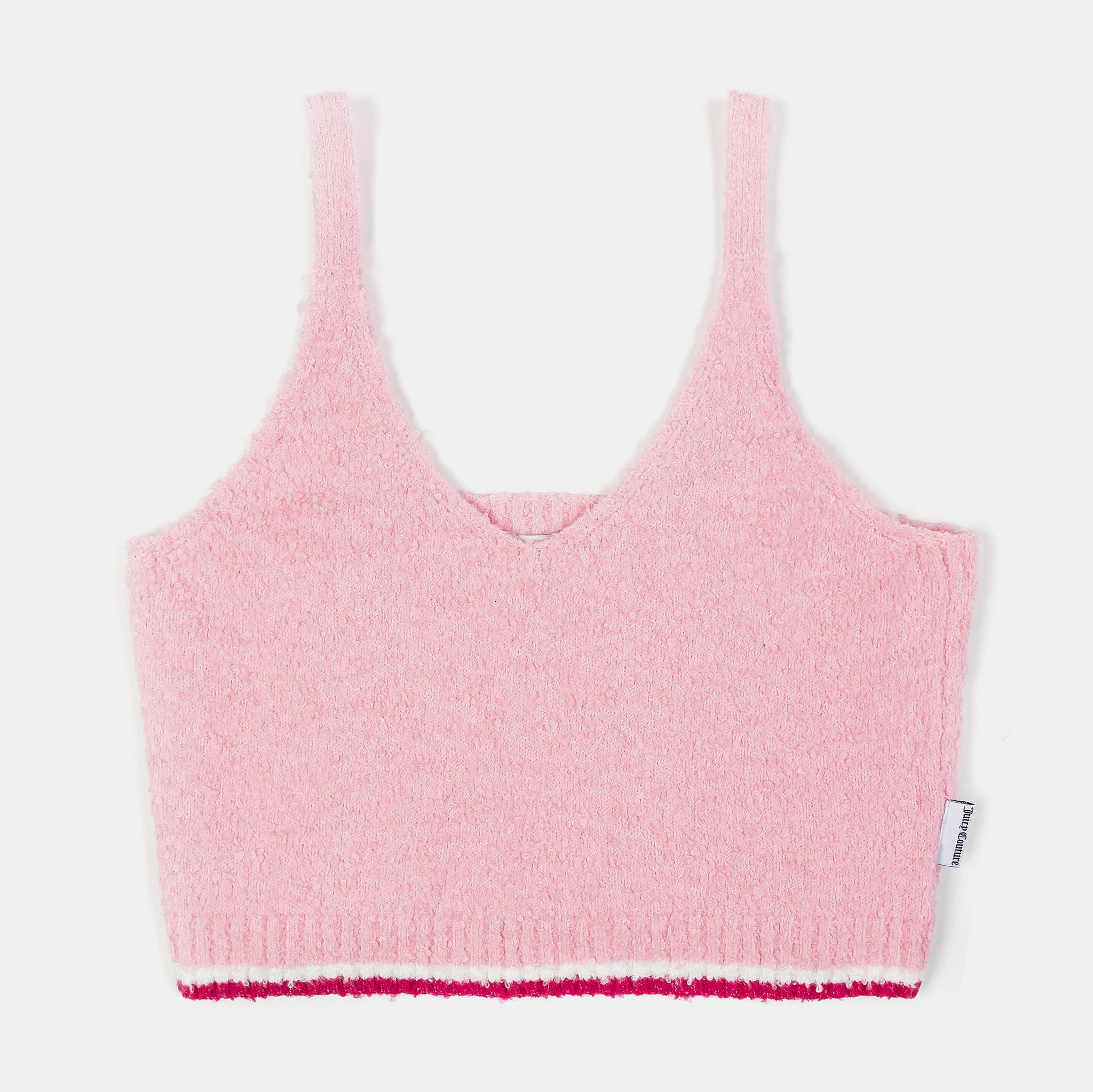 Juicy Couture Tipped Sweater Tank Womens Short Sleeve Shirt Pink ...