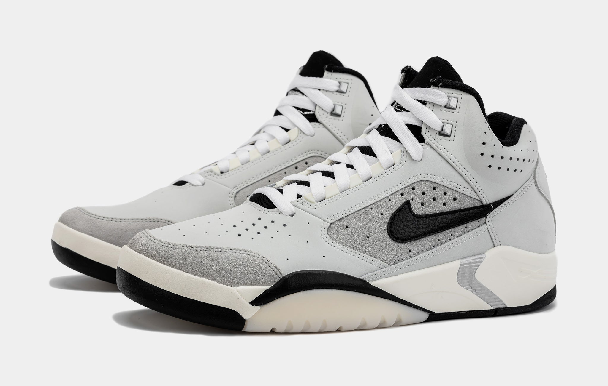 Nike Air Flight Lite Mid Mens Basketball Shoes White Black FJ2949001