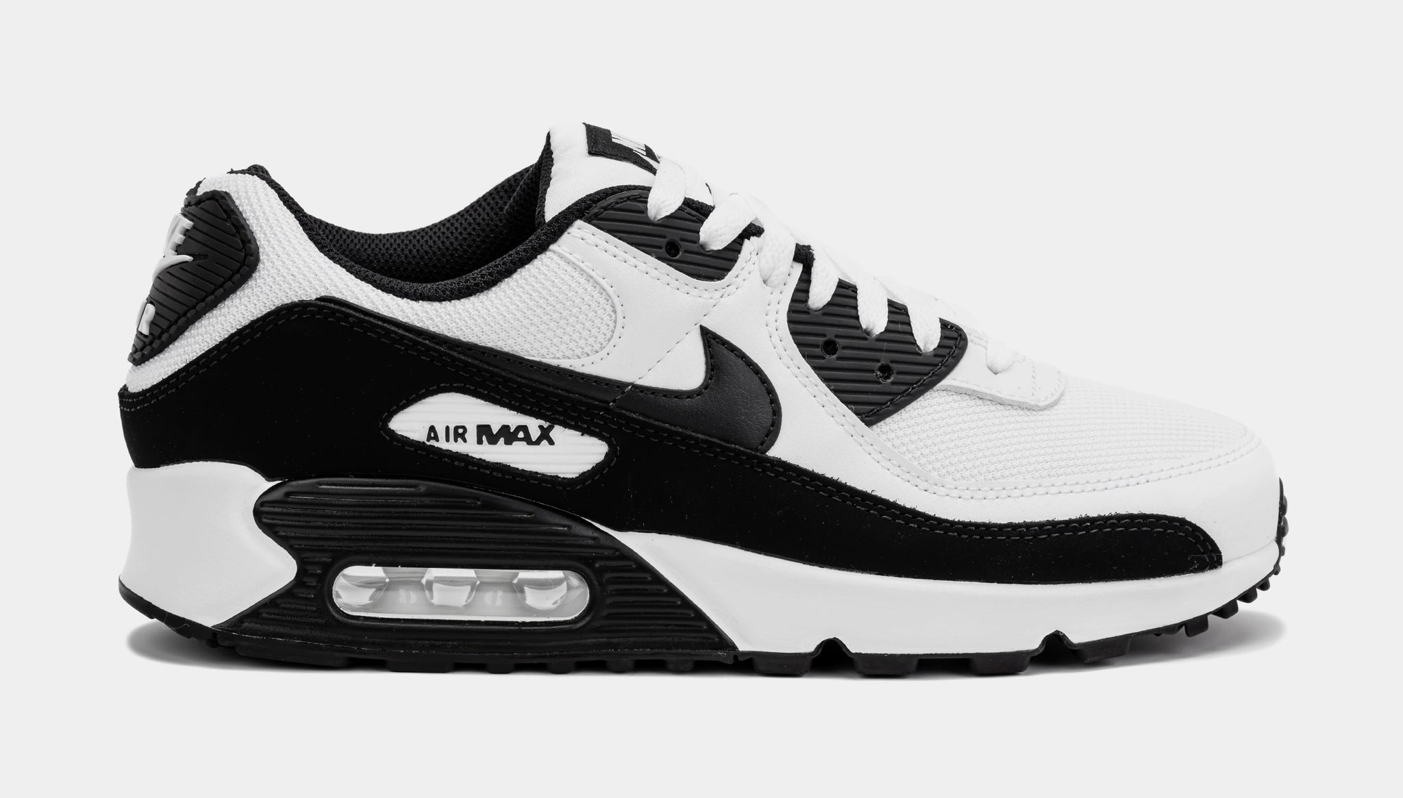 Air Max 90 Mens Running Shoes (White/Black)