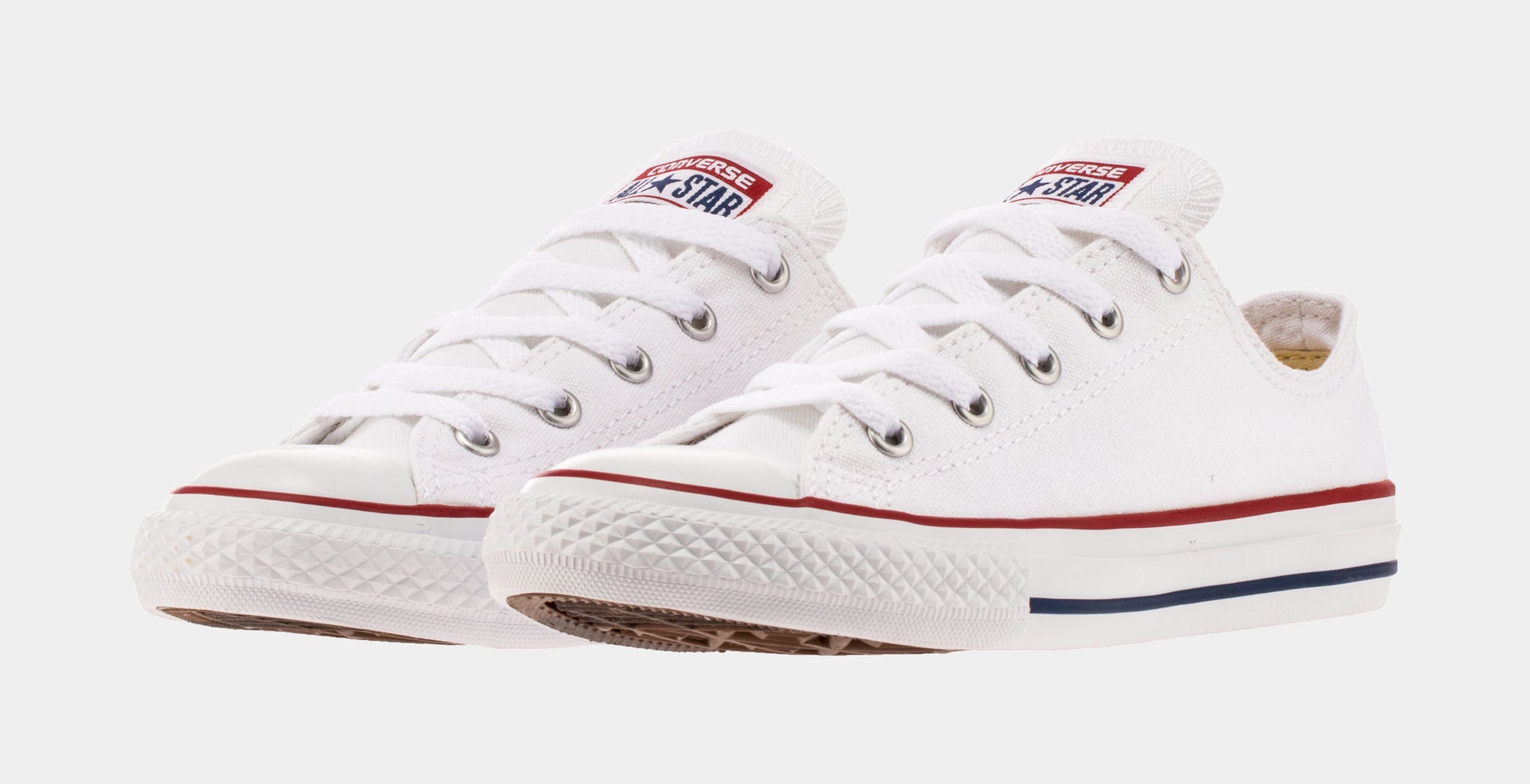 CONVERSE 3J256 Chuck Taylor All Star Low Preschool Lifestyle Shoes (White) Image 25893201608910