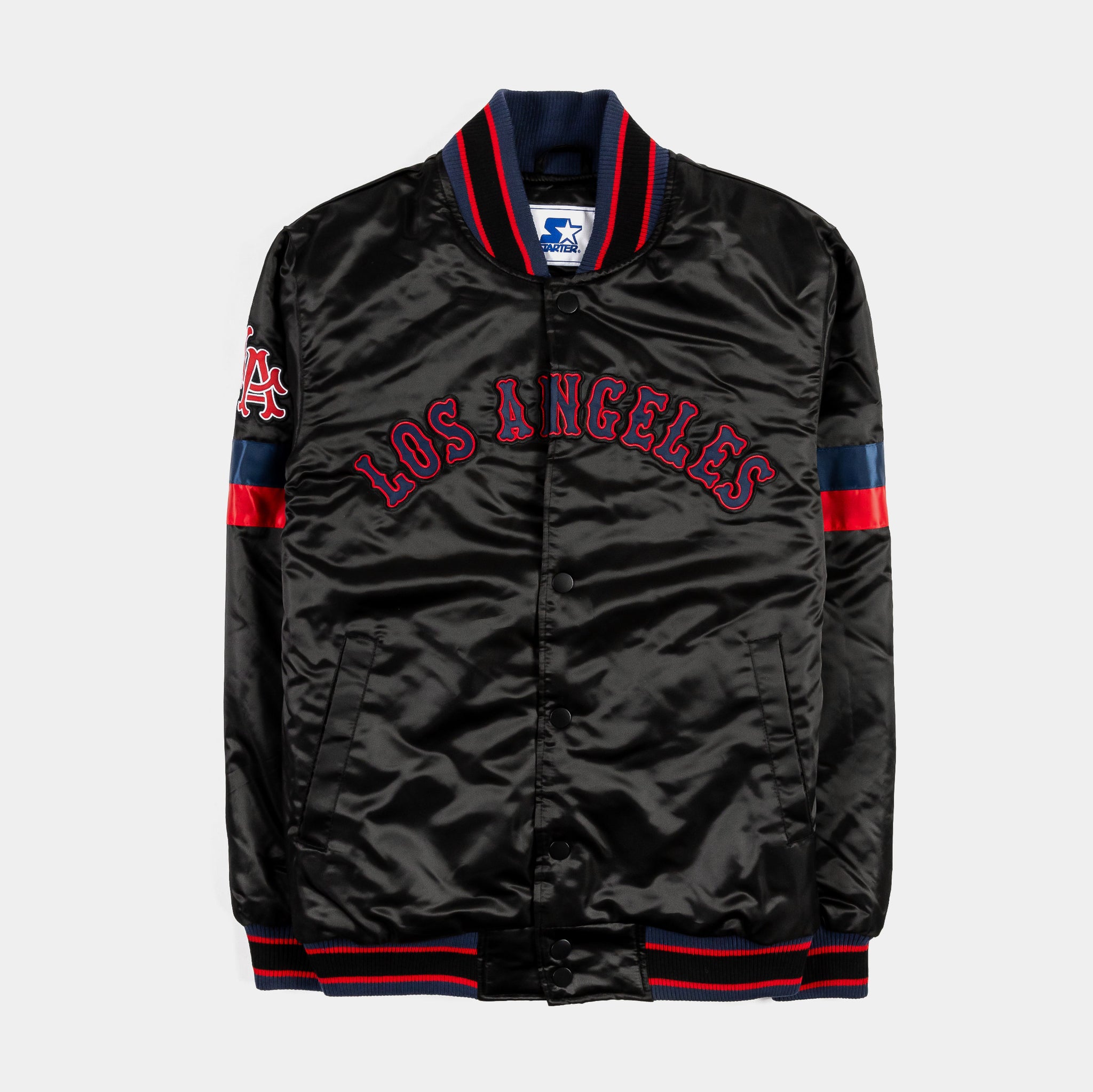 Shoe Palace Exclusive Anaheim Angels Home Game Varsity Mens Jacket  (Black/Red)
