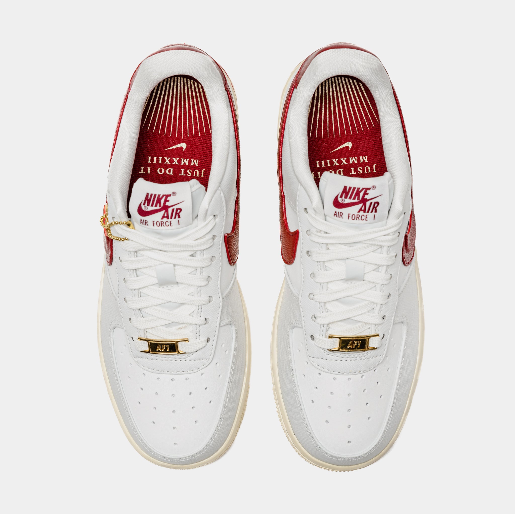 Nike Air Force 1 Low Photon Dust Team Red Womens Lifestyle Shoes