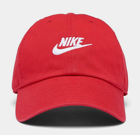 red nike fitted hat