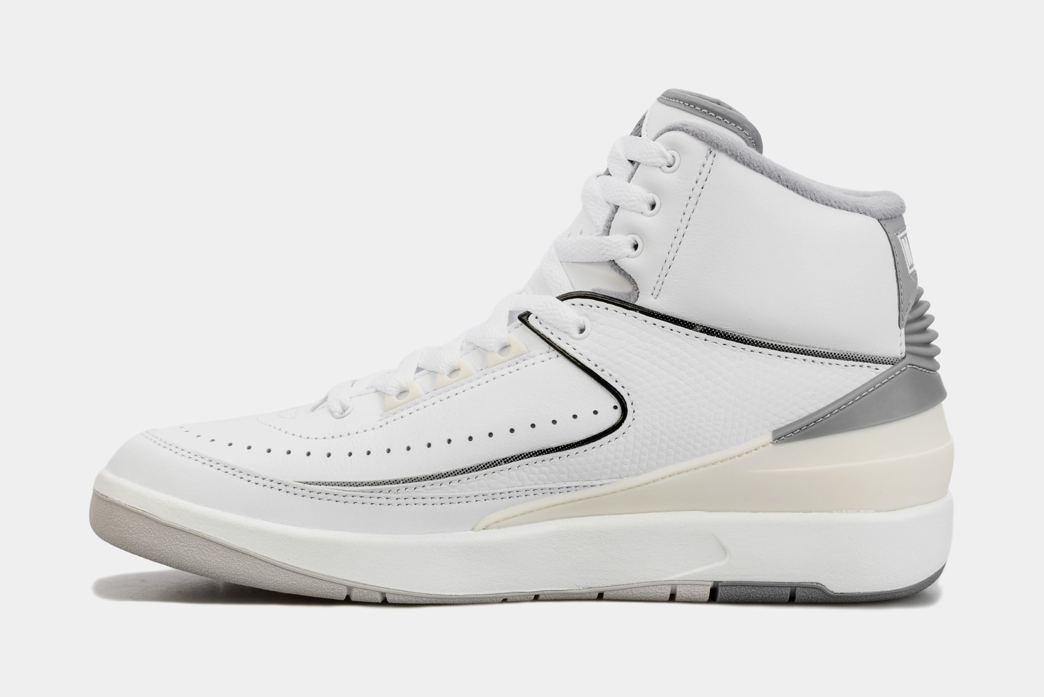 Jordan Air Jordan 2 Retro Cement Grey Mens Lifestyle Shoes White Grey ...
