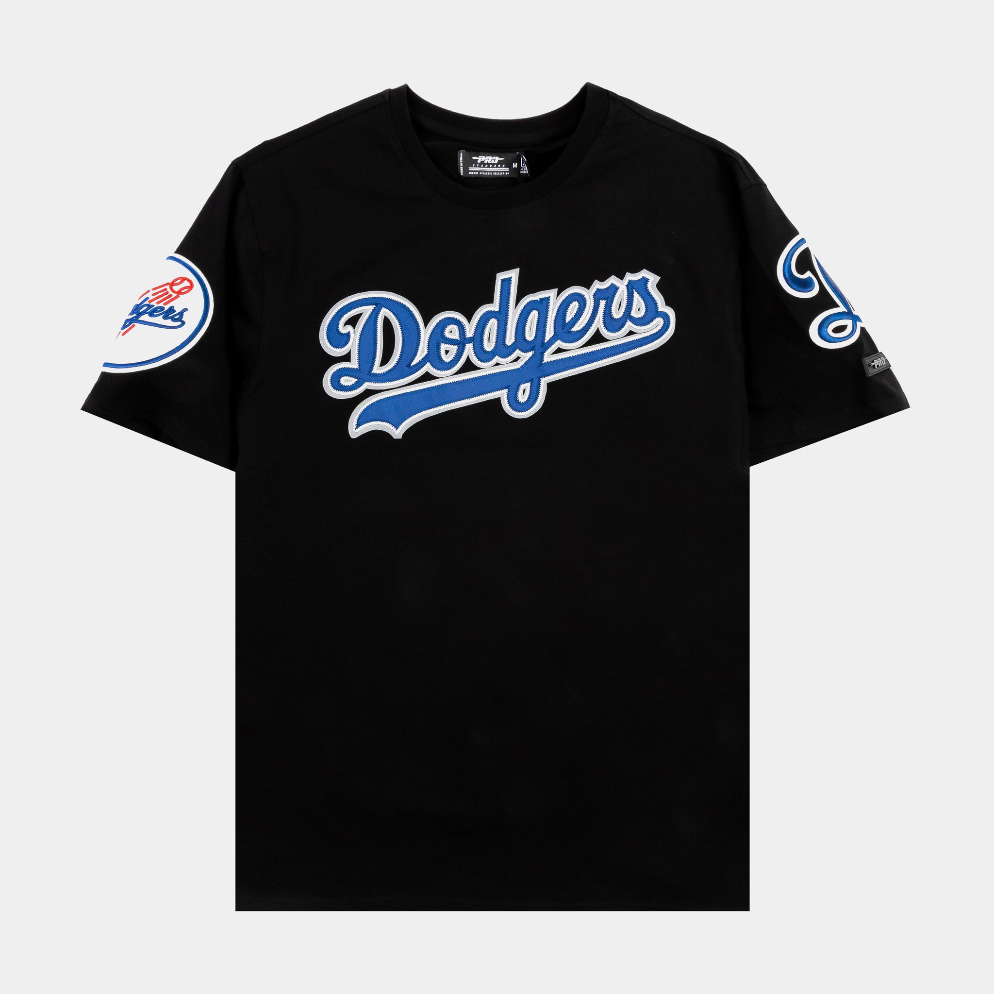 Pro Standard Los Angeles Dodgers Twill Mens Short Sleeve Shirt Black