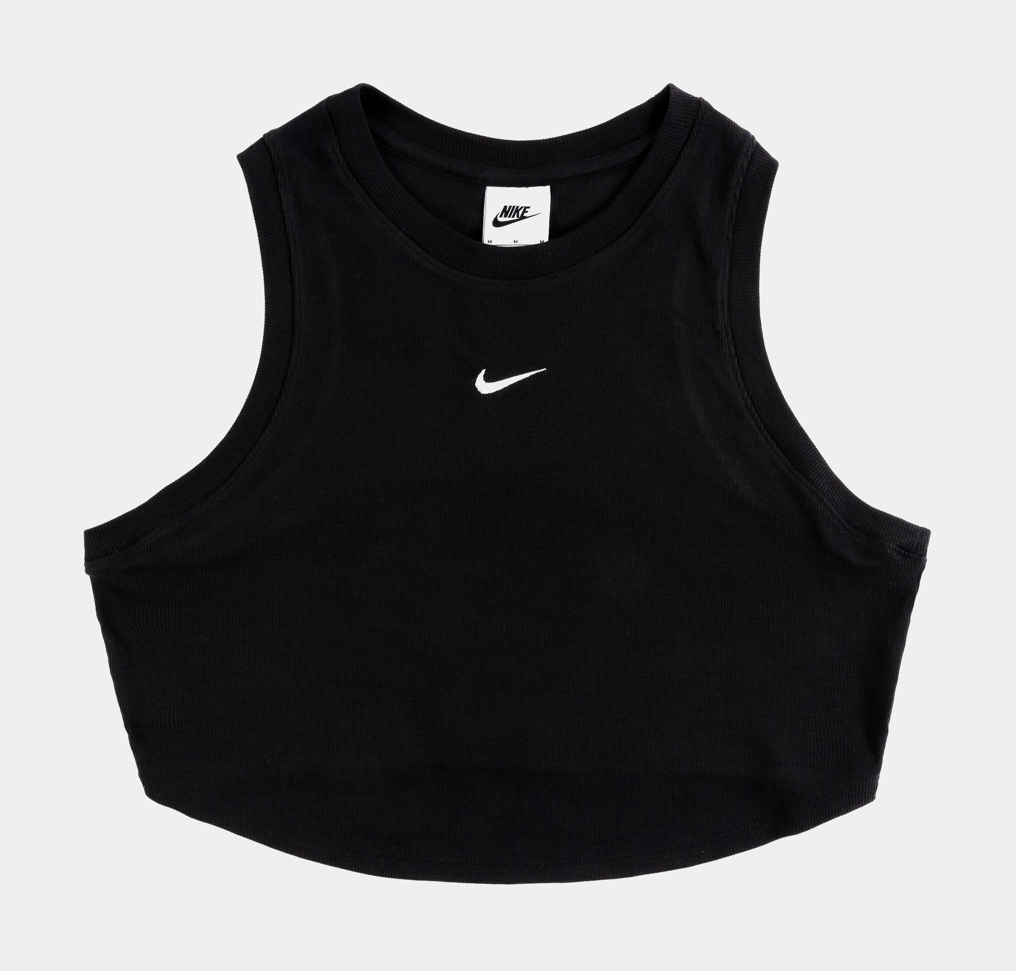 Nike Sport Essentials Ribbed Womens Tank Top Black White FB8279010