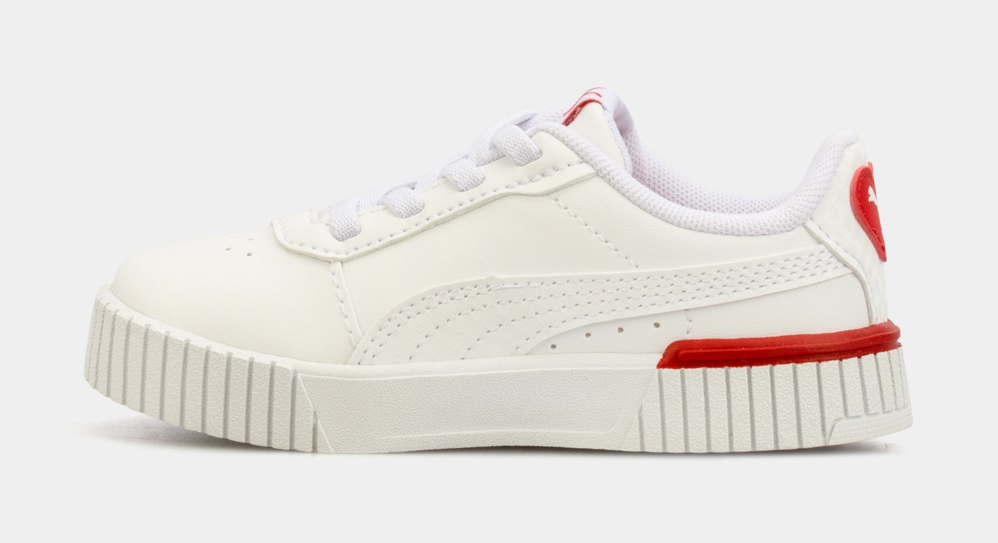 PUMA Carina 2.0 Red Thread Infant Toddler Lifestyle Shoes White Red ...