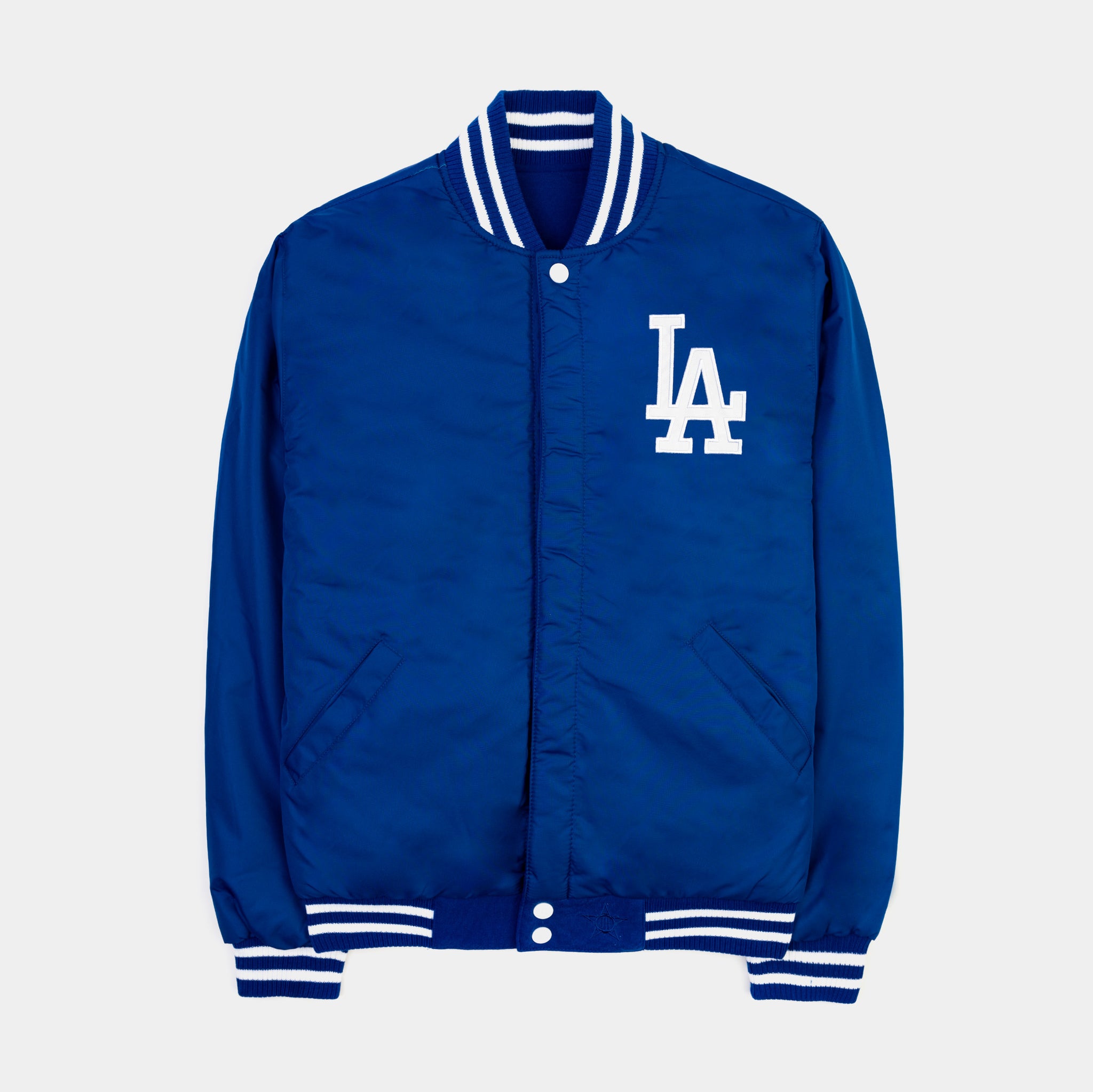 JH Distributors Los Angeles Dodgers Reversible Letterman Mens Jacket Blue  White DOD 753 VR21-ROY-WHT – Shoe Palace