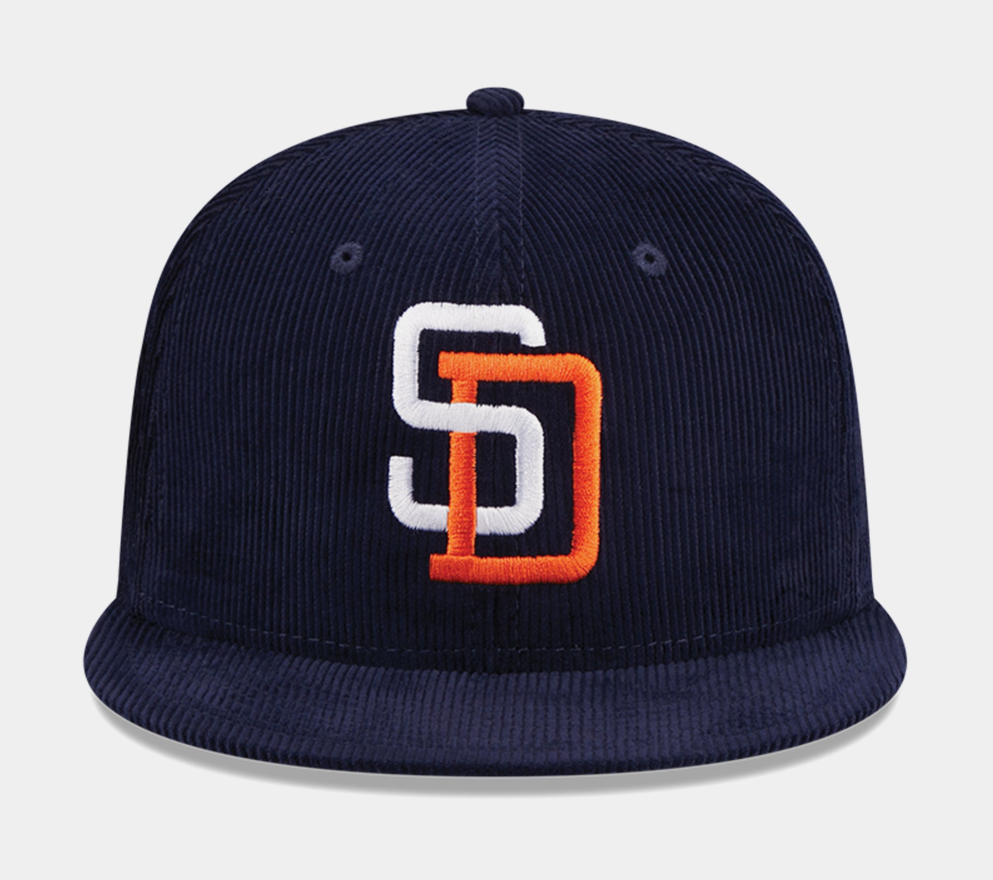 New Era 59FIFTY San Diego Padres Throwback Cooperstown Corduroy Fitted Hat Dark Navy