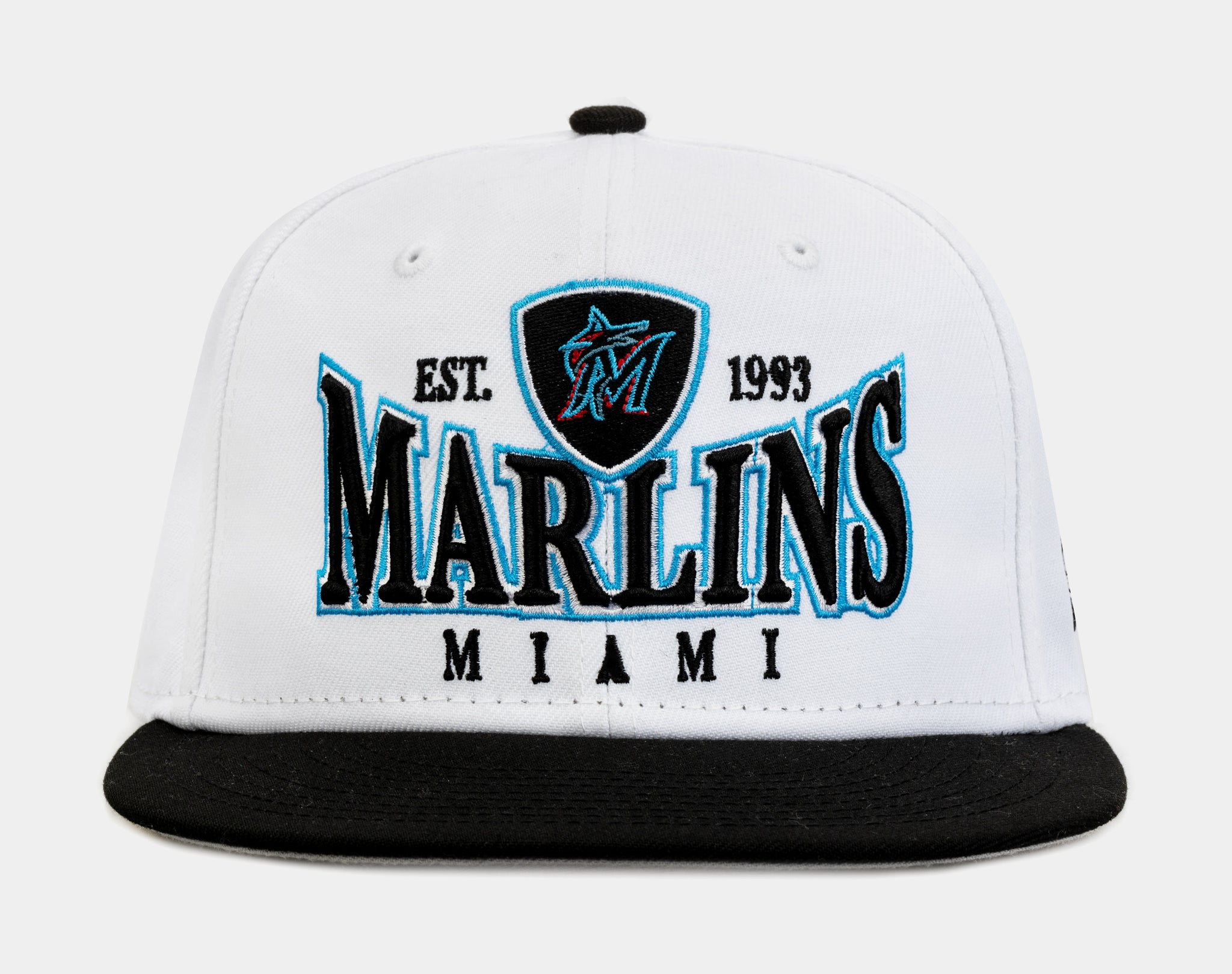 Men's Miami Marlins New Era Blackout Trucker 59FIFTY Fitted Hat