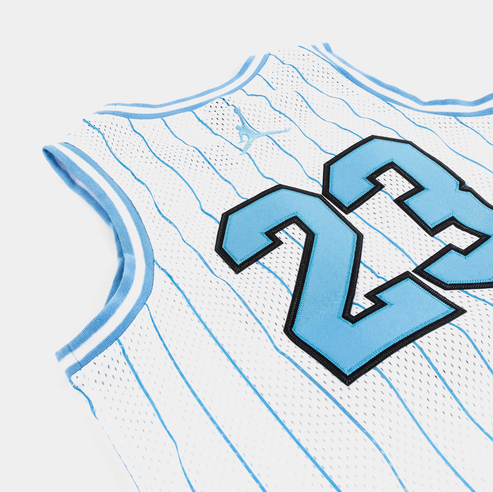 Jordan JDN 23 AOP Grade School Jersey White Blue 95C655-W1W – Shoe