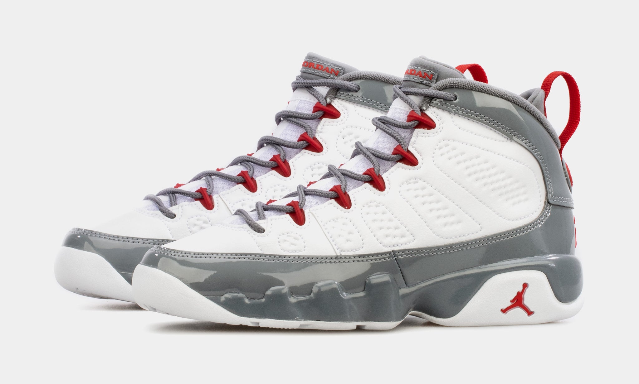 Air Jordan 9 Retro Fire Red Grade School Lifestyle Shoes (White/Red) Free  Shipping