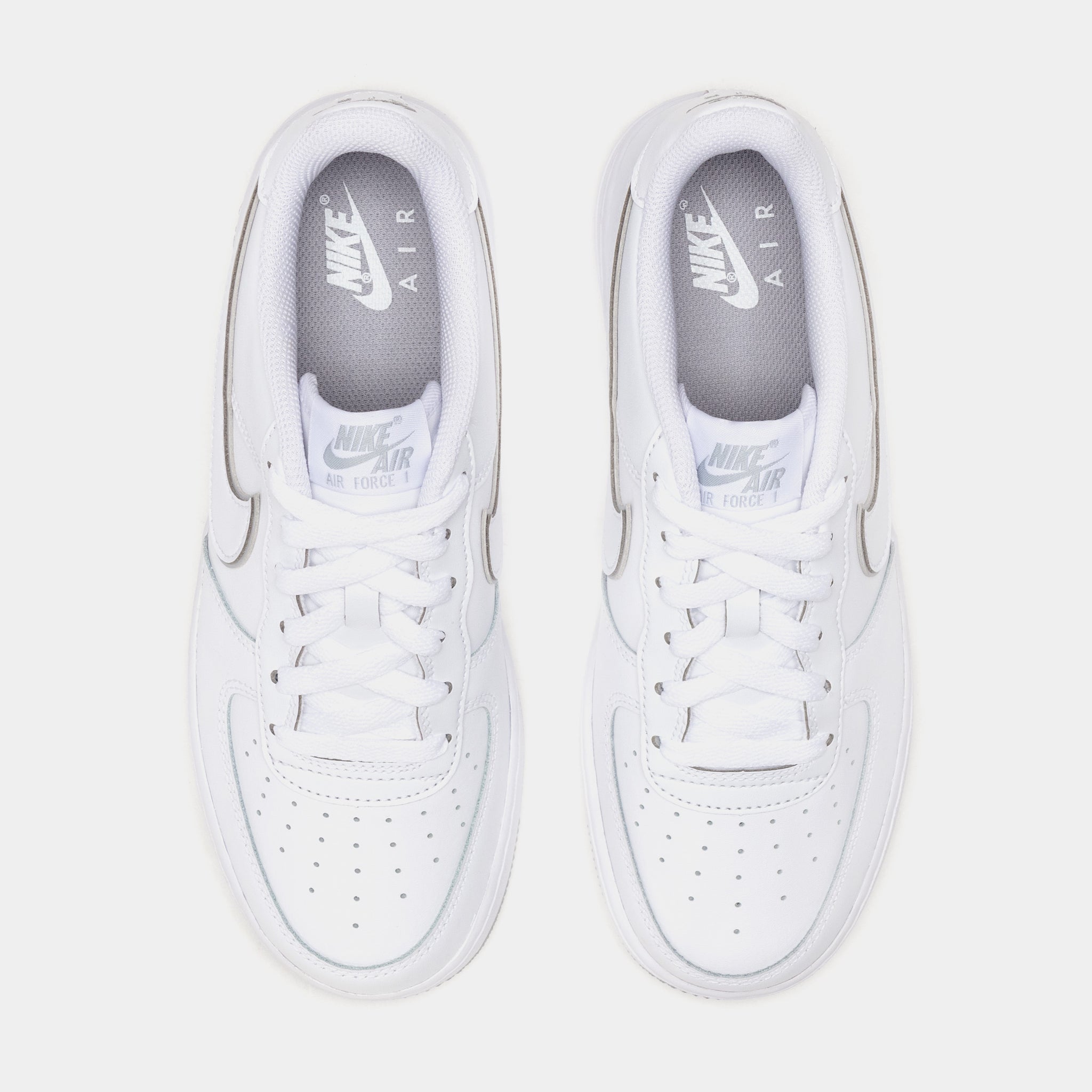 Nike Air Force 1 Grade School Lifestyle Shoes White Grey DX5805-100 ...