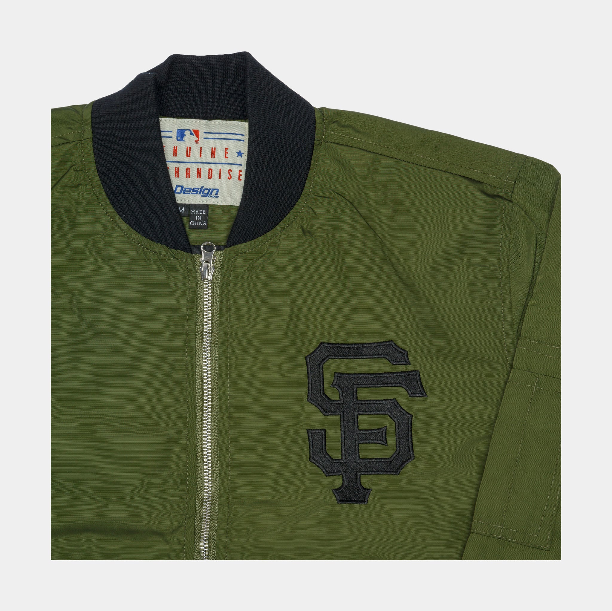 JH Distributors San Francisco Giants MLB SMU Mens Bomber Jacket (Green)
