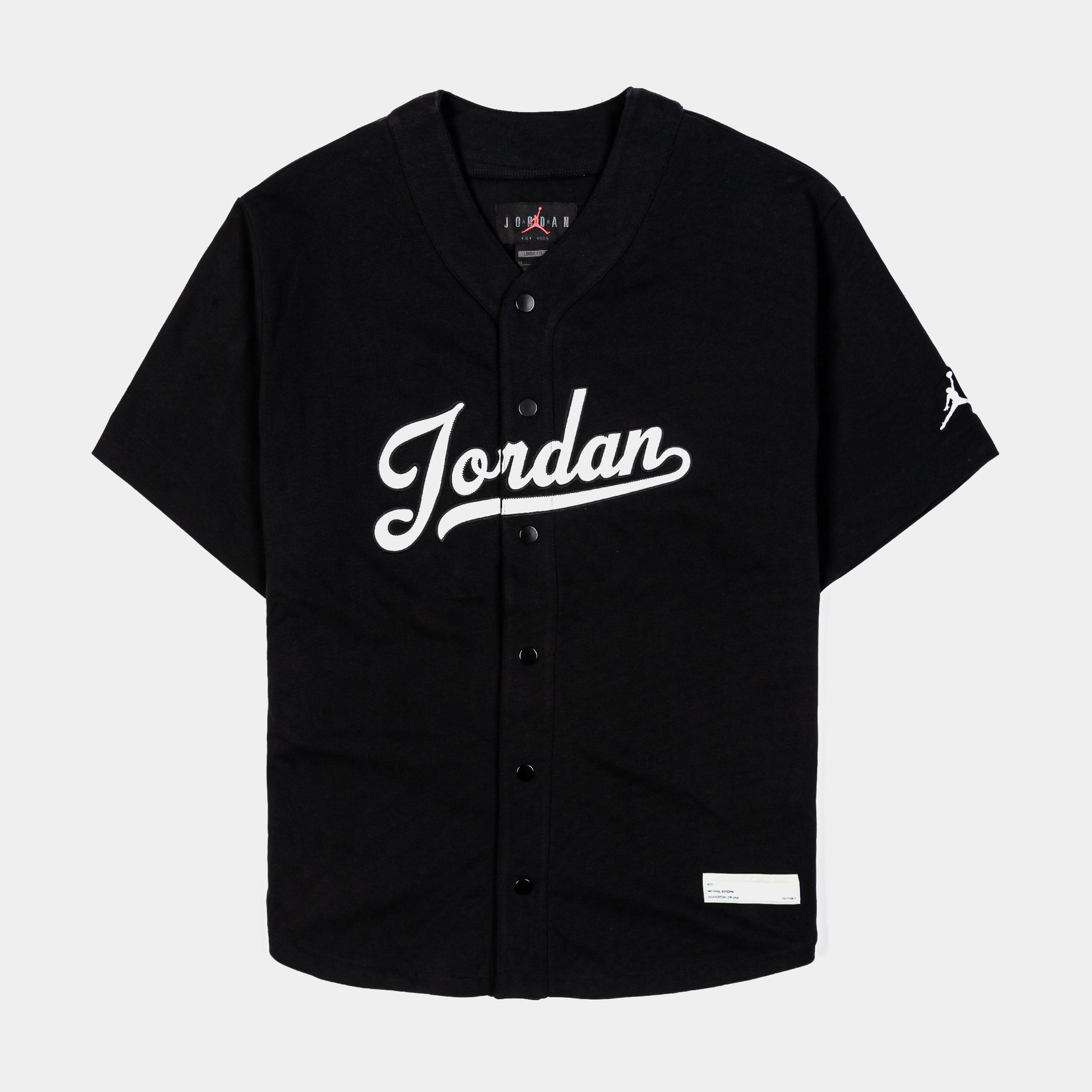 Jordan Flight MVP Baseball Top Mens Jersey Black FN4663-010 – Shoe 