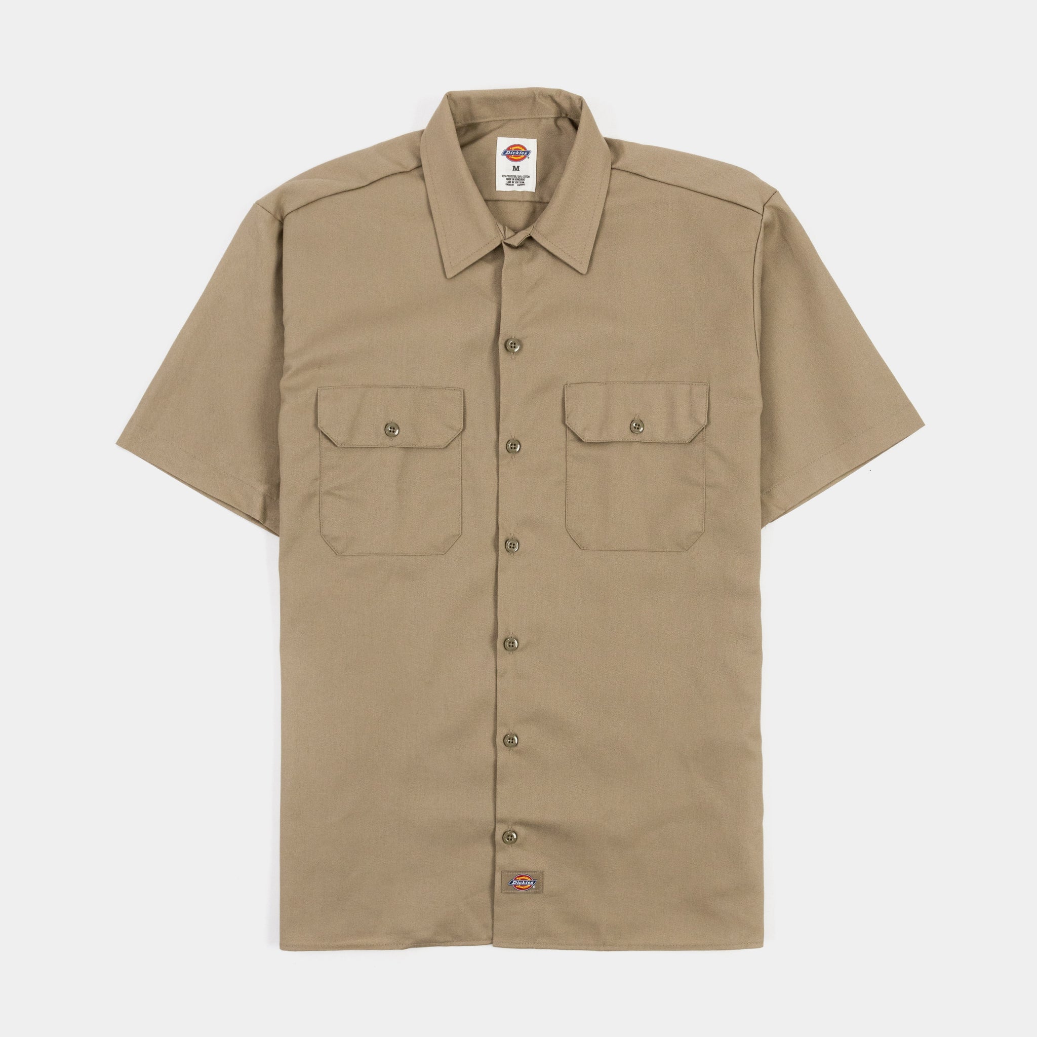Dickies Twill Work Mens Short Sleeve Shirt Beige 1574-KH – Shoe Palace