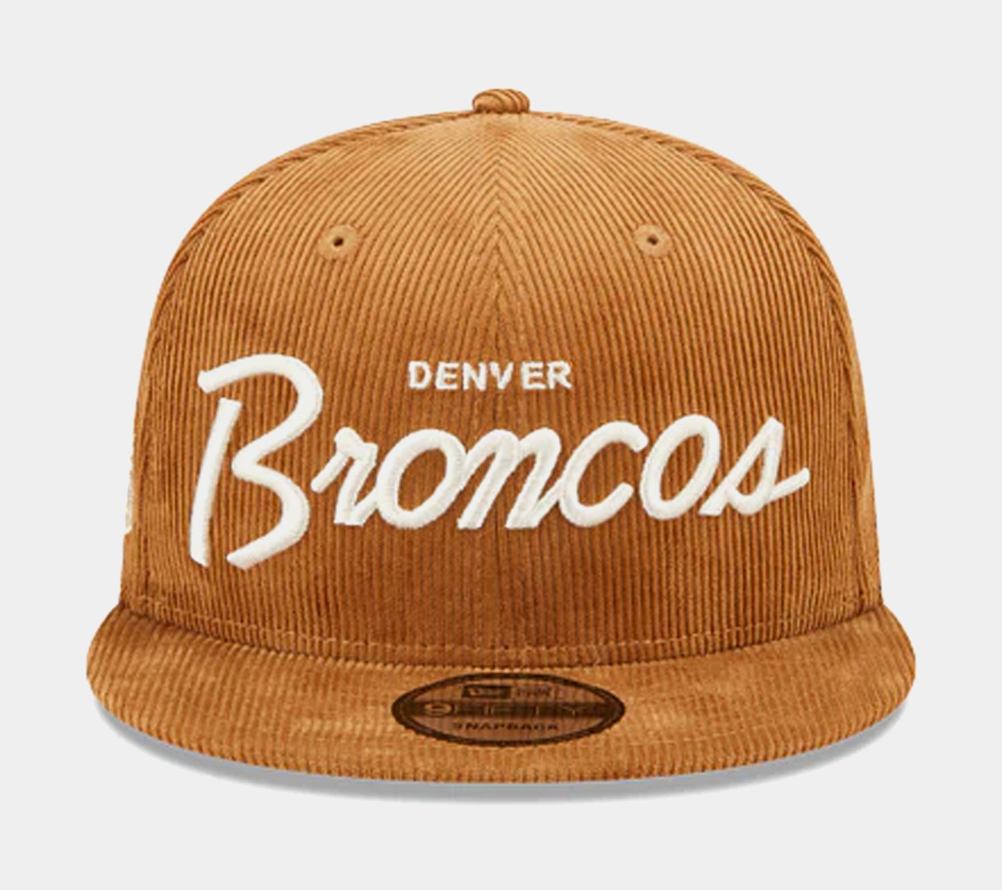 New Era Denver Broncos Corduroy Script 9FIFTY Mens Snapback Hat