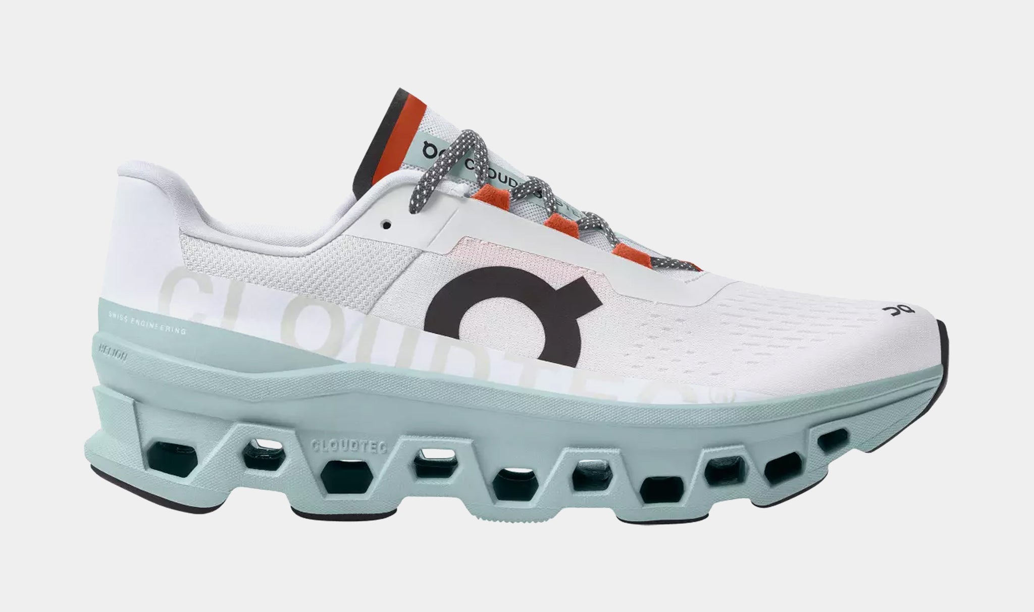 On Cloudmonster Mens Running Shoes Frost Surf 61.99023 – Shoe Palace