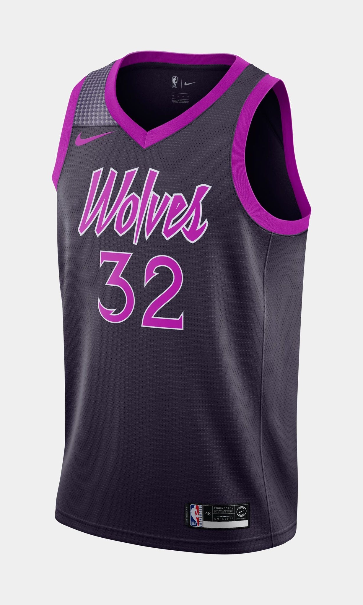 Nike Minnesota Timberwolves Karl Anthony Towns Swingman Jersey Black/Purple  AJ4626-526