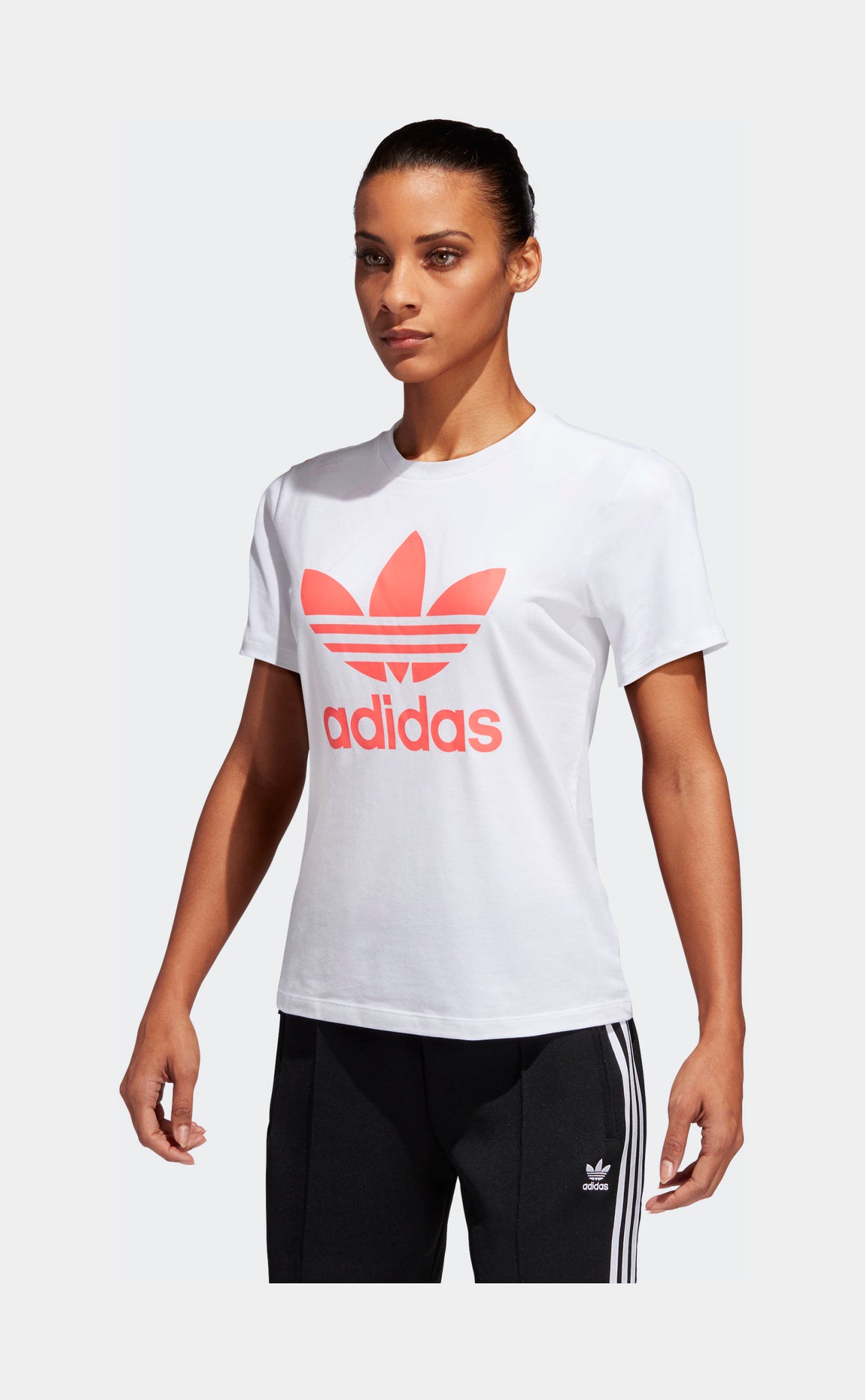 adidas Trefoil Short Sleeve Tee Womens T-Shirt White FJ9455 – Shoe Palace | Sport-T-Shirts