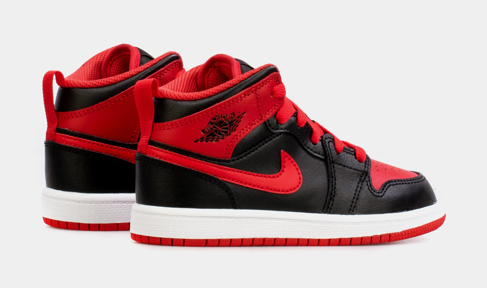 Jordan Air Jordan 1 Retro Mid Preschool Lifestyle Shoes Black Red DQ8424-060 â Shoe Palace
