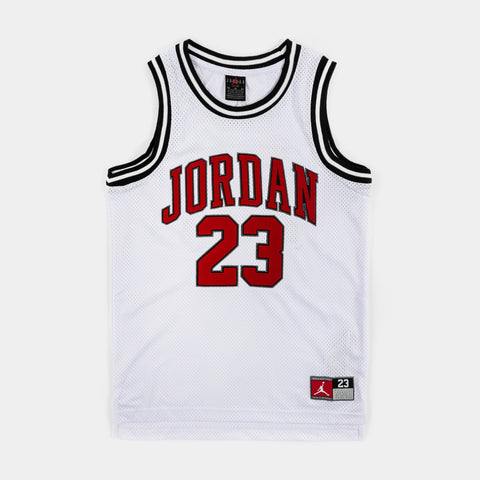 Jordan 23 Jersey Tank Grade School Jersey White Red White 95A773