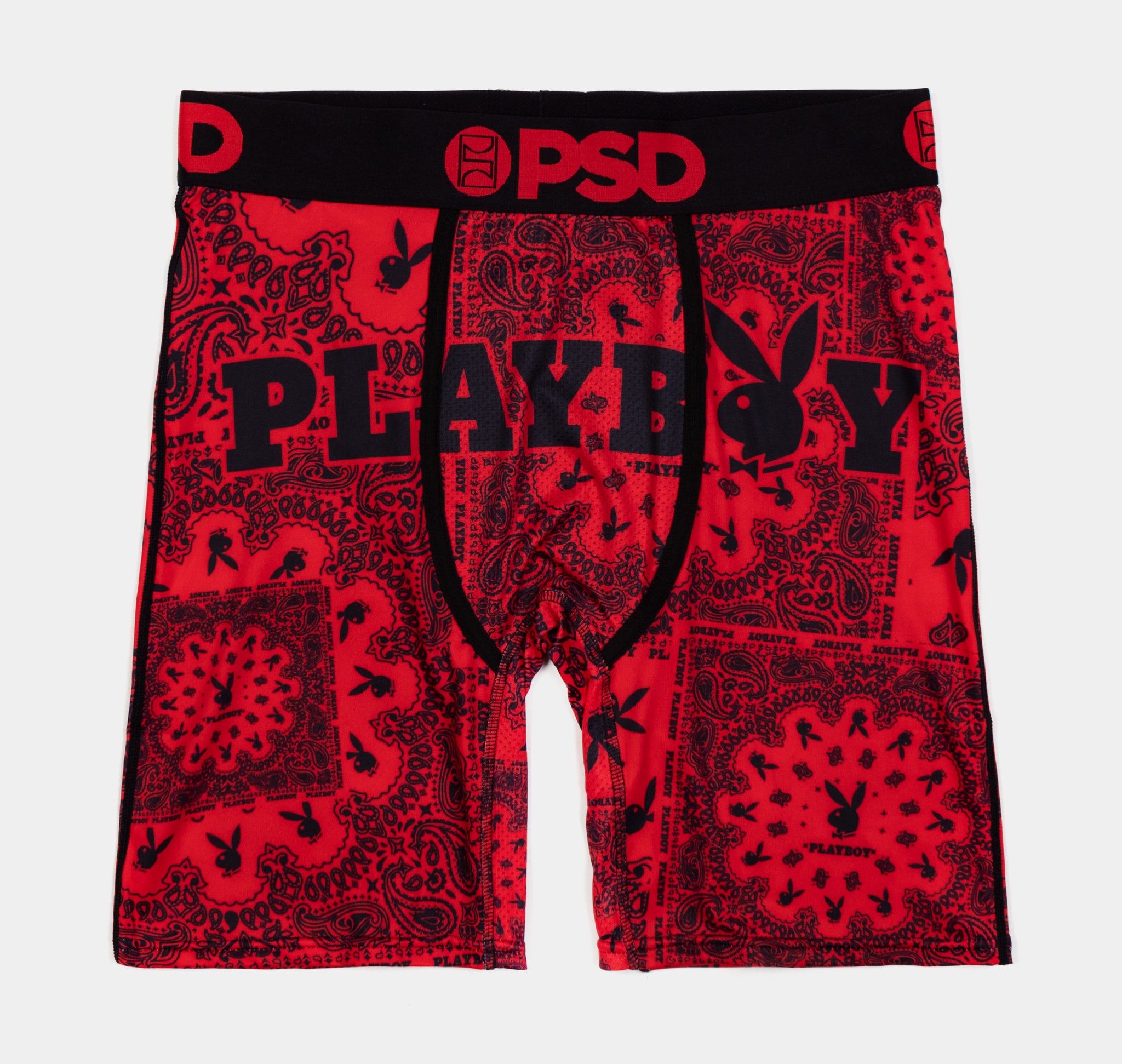 Psd Playboy Paisley Mens Boxer Black Red Free Shipping 123180002 – Shoe  Palace