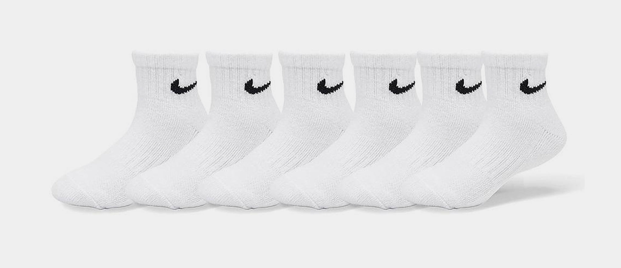 Nike Dri Fit Logo 6 pack Ankle Preschool Socks White UN0018-001 – Shoe ...