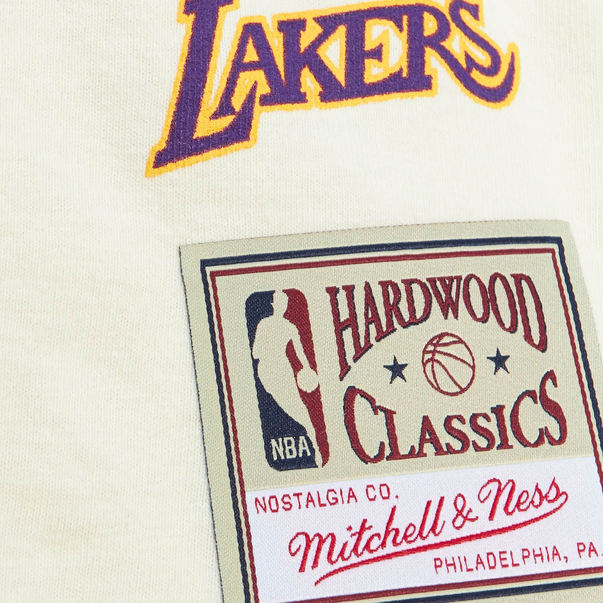 Mitchell & Ness Los Angeles Lakers Short Sleeve Hoodie Sweatshirt