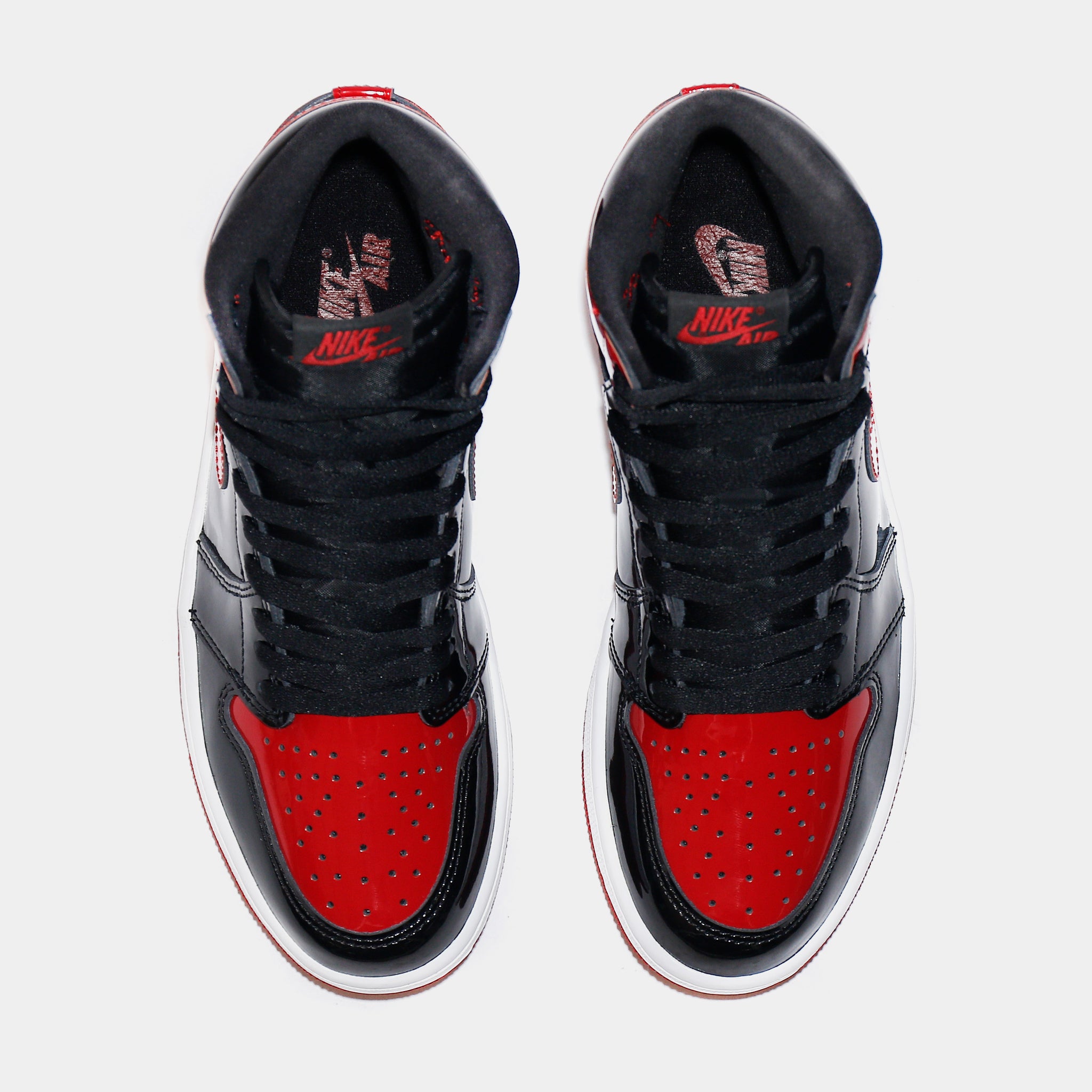 Nike Air Jordan 1 High OG Black Varsity Red Custom Painted Men's 8.5