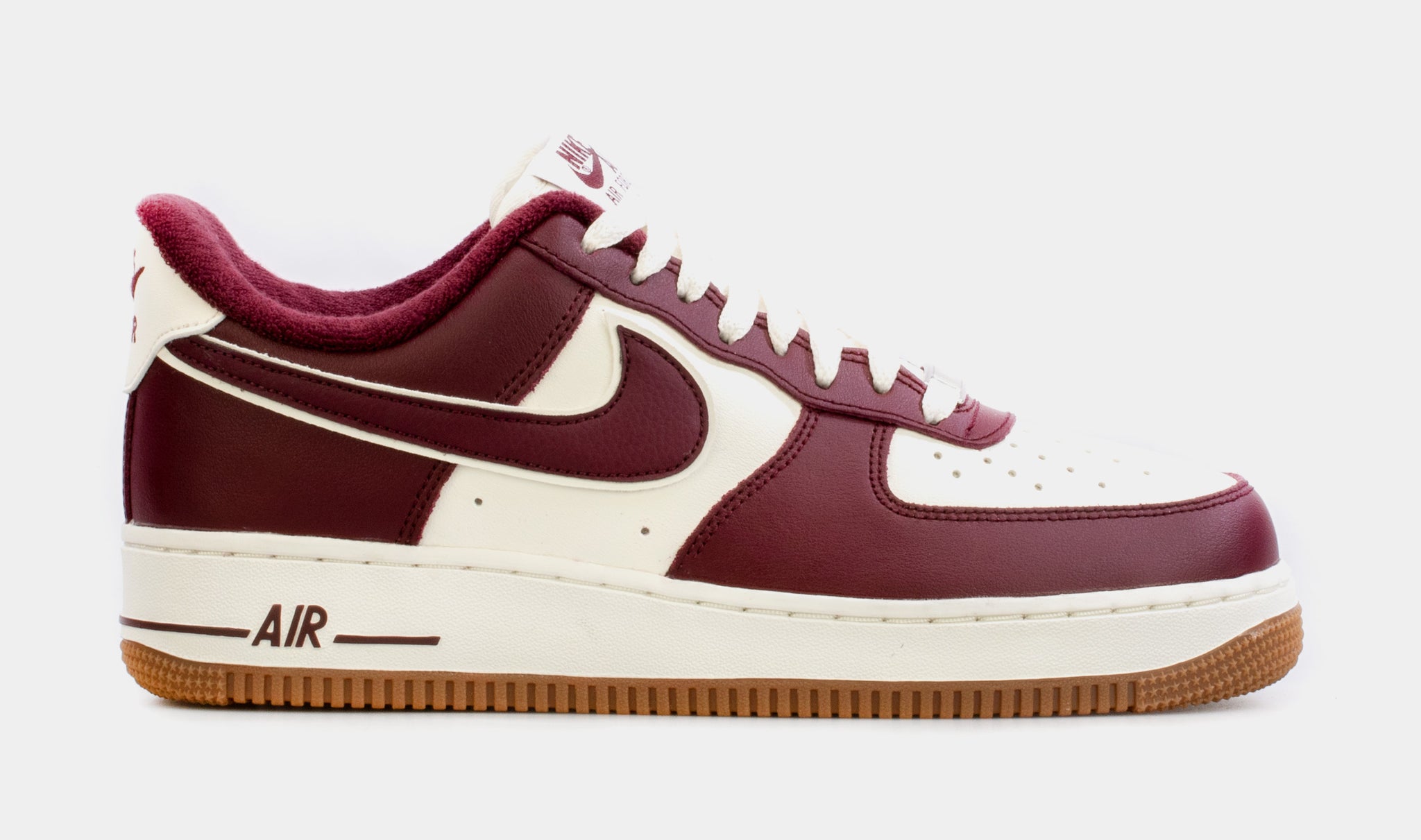 Nike Air Force 1 '07 Maroon Mens Lifestyle Shoes White – Shoe Palace