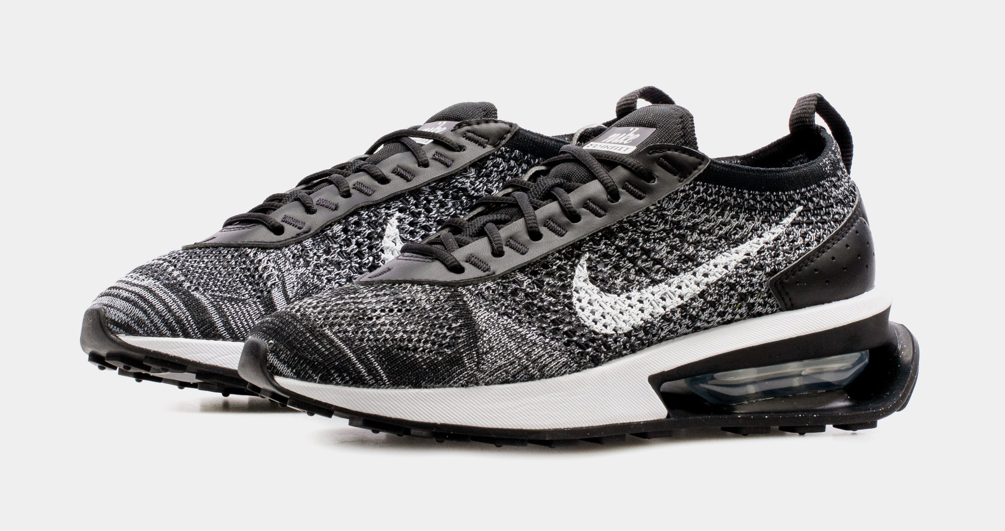 Air Max Flyknit Racer Womens Running Shoes (Black/White)