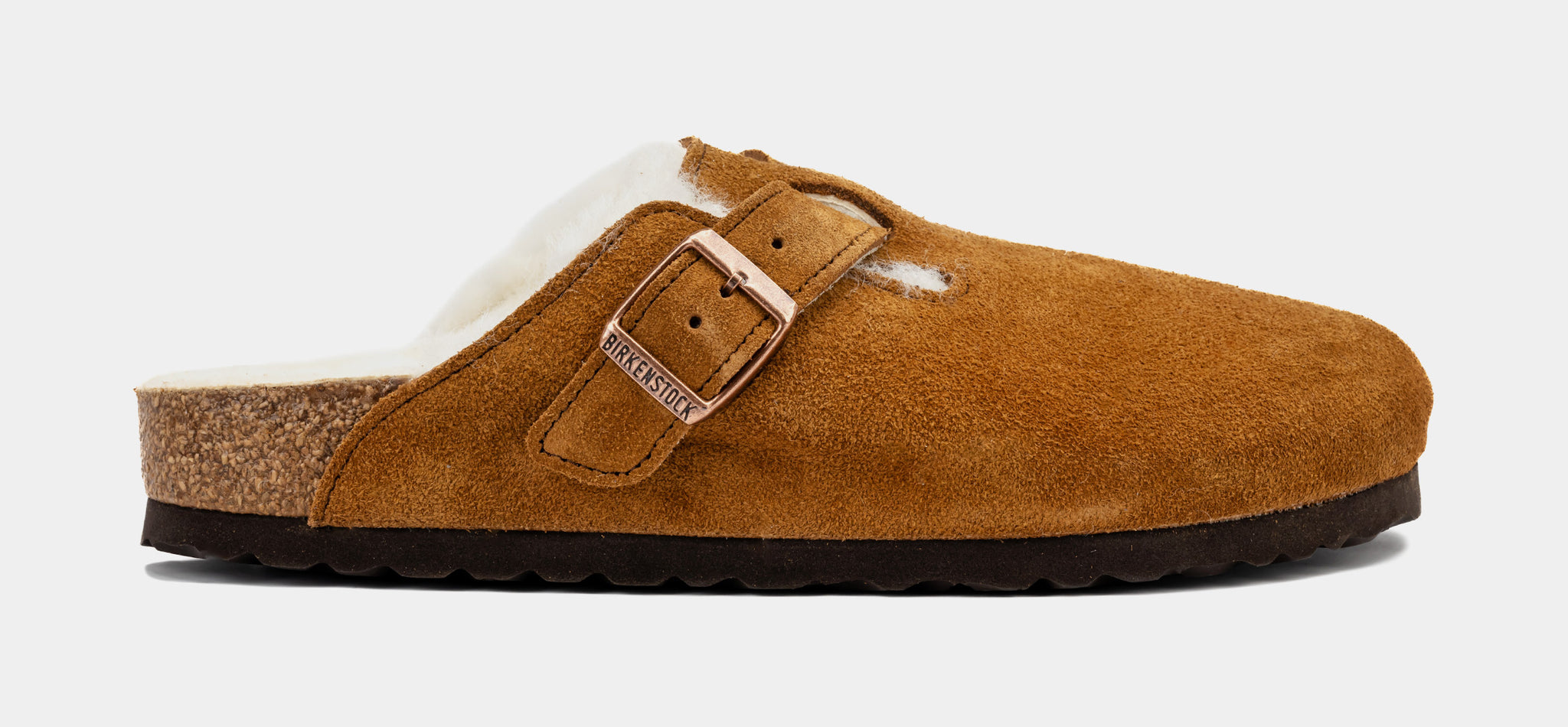 Birkenstock Boston Shearling Womens Sandals Brown 1001141 