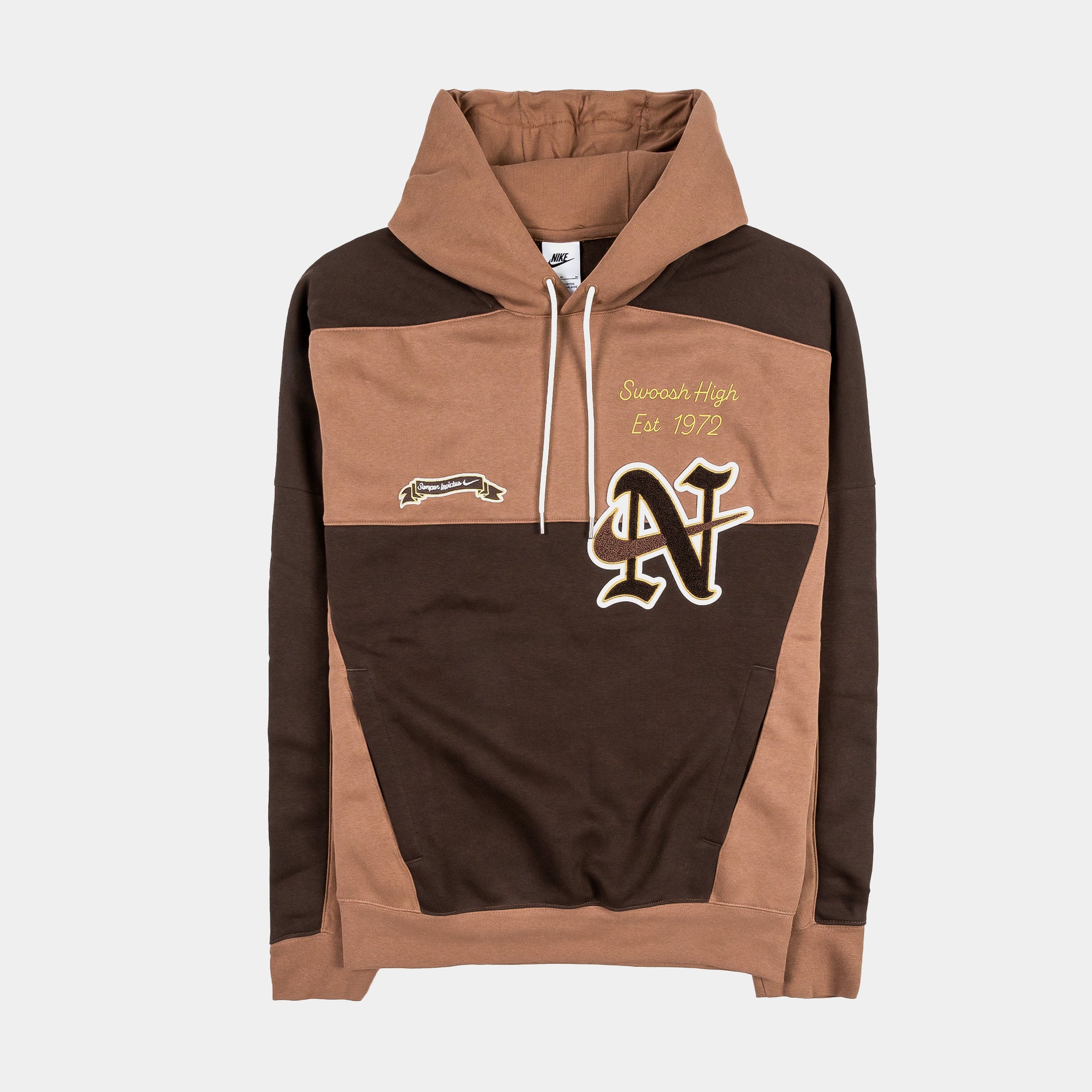 Nike Sportswear Club Fleece Mens Hoodie Archaeo Brown Baroque