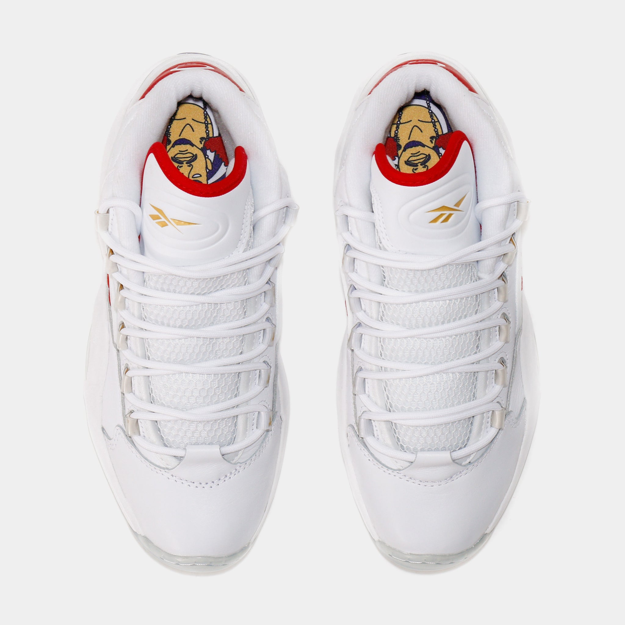 Reebok Question Mid Dr. J Mens Basketball Shoes White Red GX0230 Shoe