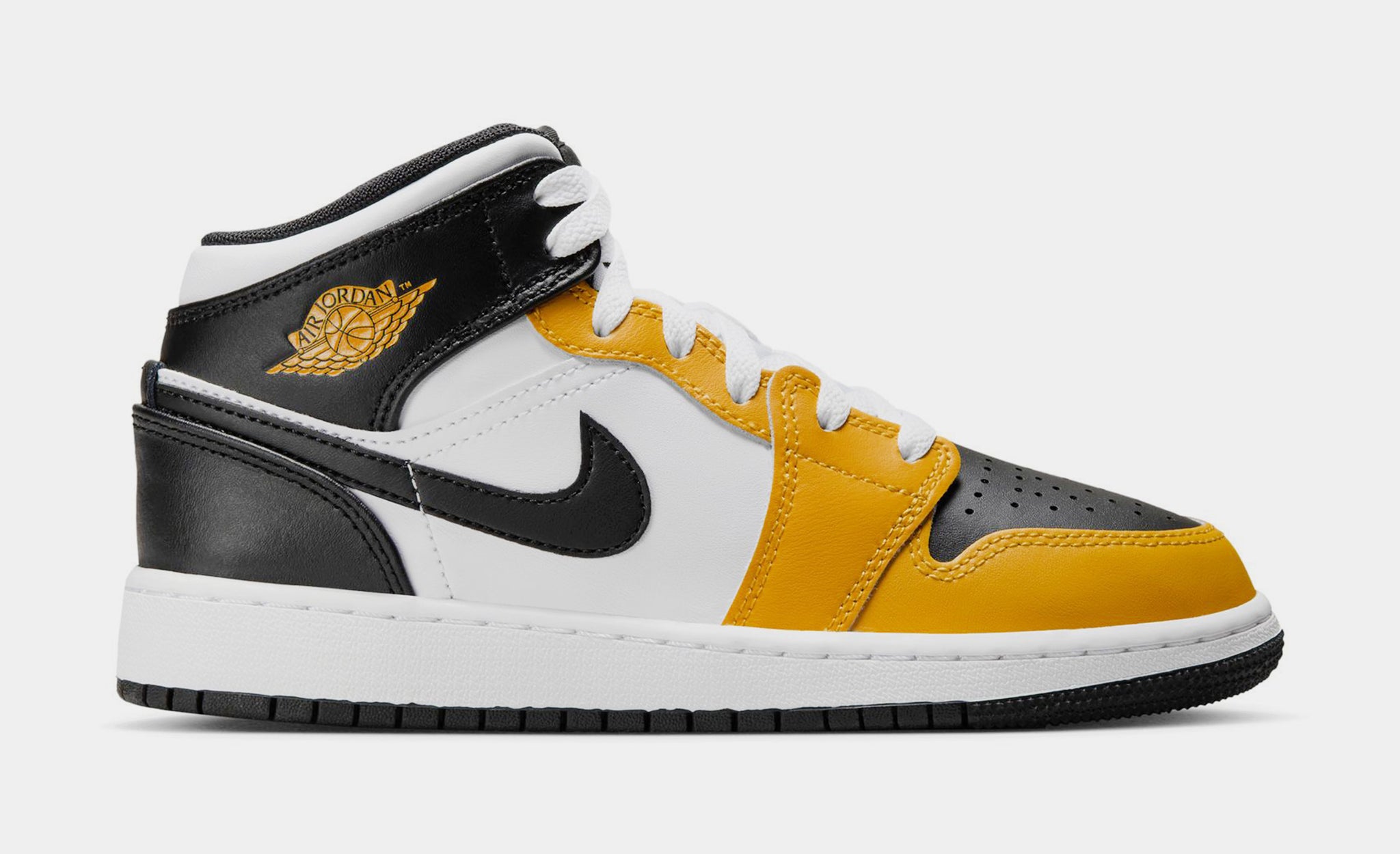 Jordan Air Jordan Mid Grade School Lifestyle Shoes Yellow Ochre
