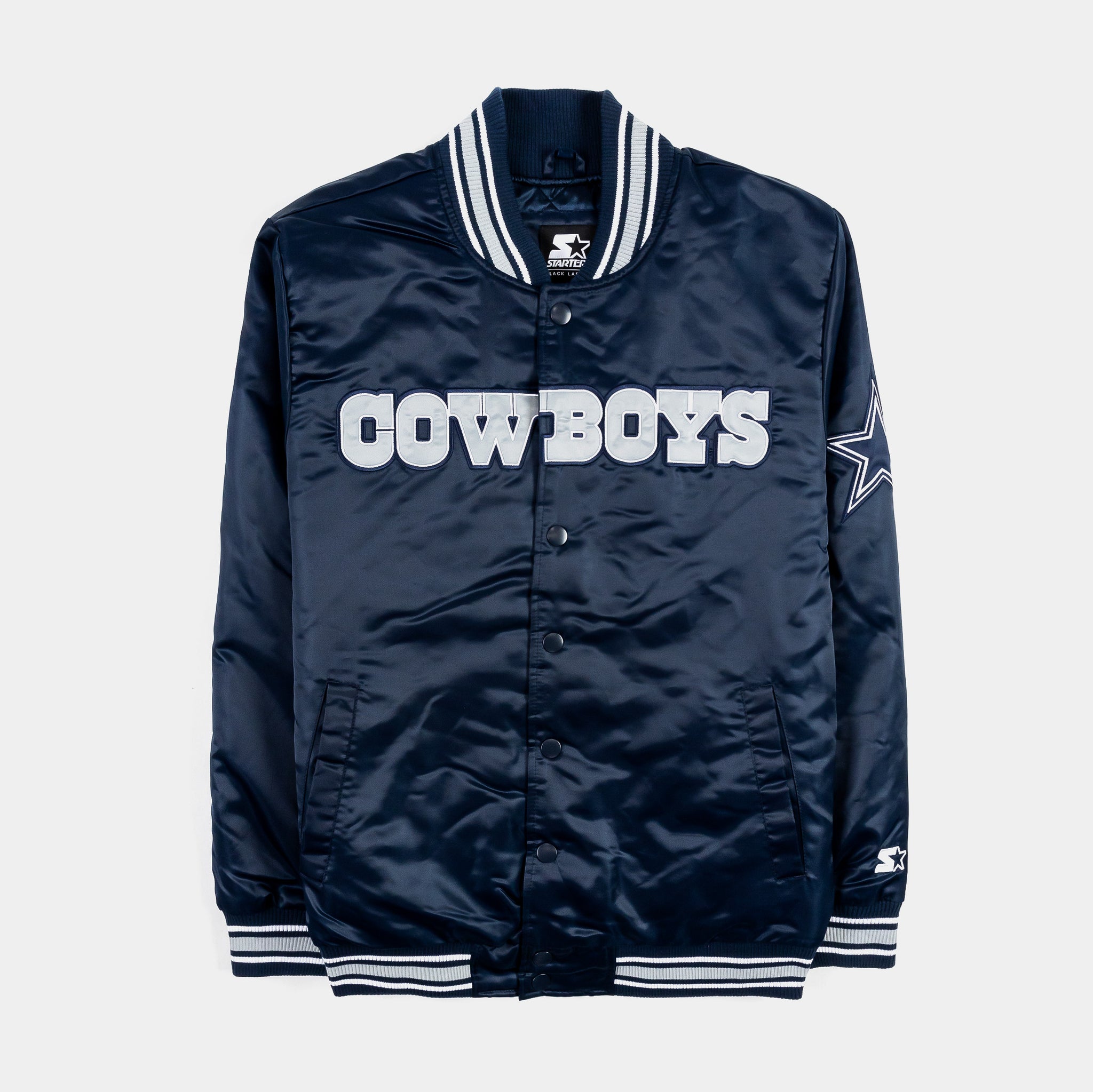 Dallas Cowboys Classic Satin Mens Jacket (Blue)