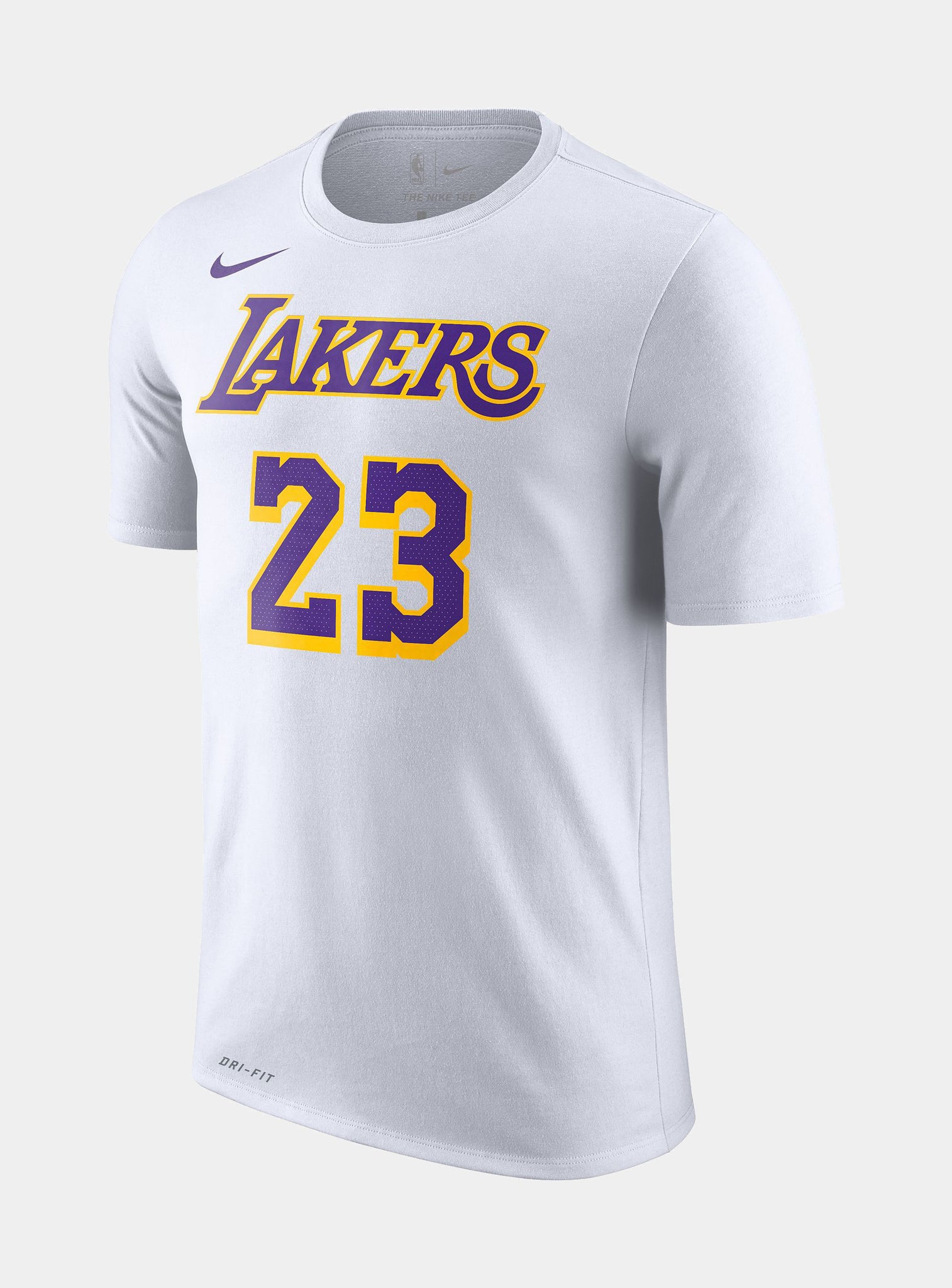 Nike Lebron James 23 Los Angeles Lakers NBA Mens T-Shirt White
