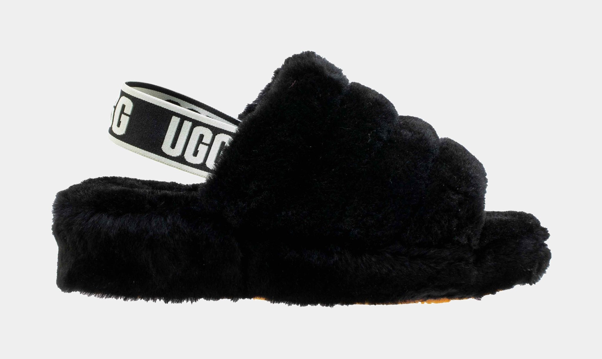 UGG Fluffy Yeah Womens Slide Sandal Black 1095119 BLK – Shoe Palace