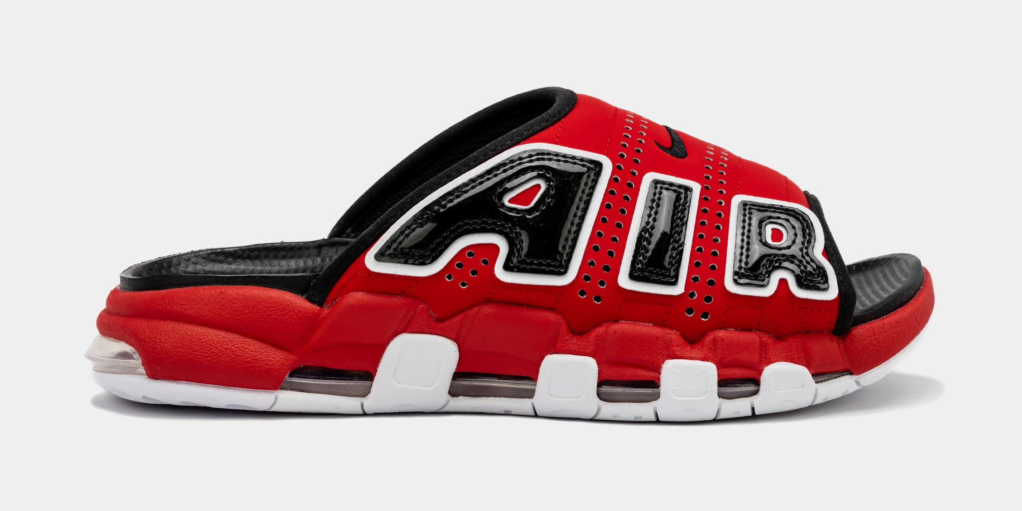 Nike Air More Uptempo Slides Mens Sandals Red Black FJ6035600 Shoe