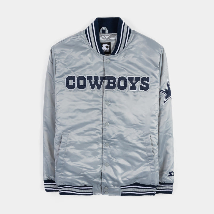 Starter Dallas Cowboys Classic Satin Mens Jacket White Blue LS3CW974 – Shoe  Palace