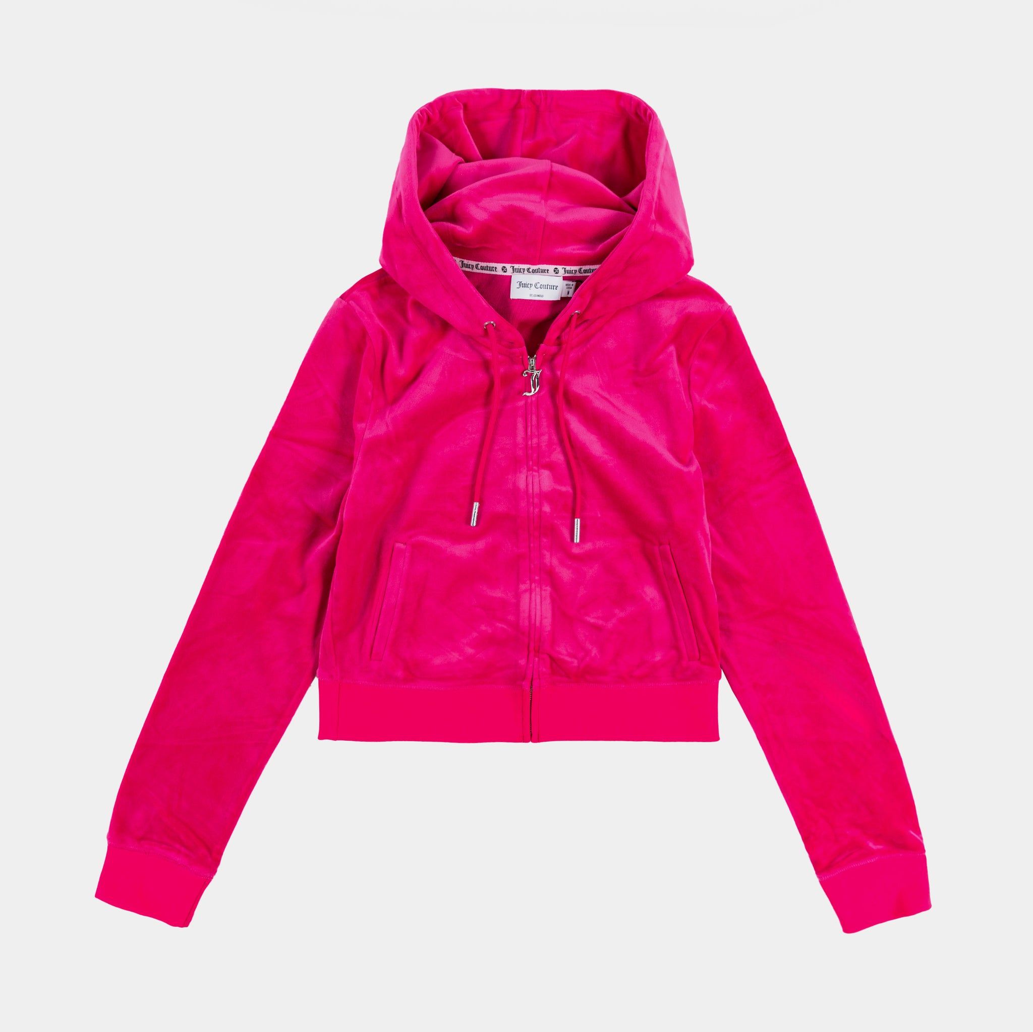 Juicy Couture OG Bling Velour Womens Hoodie Hot Pink 110005366Z2172 – Shoe  Palace