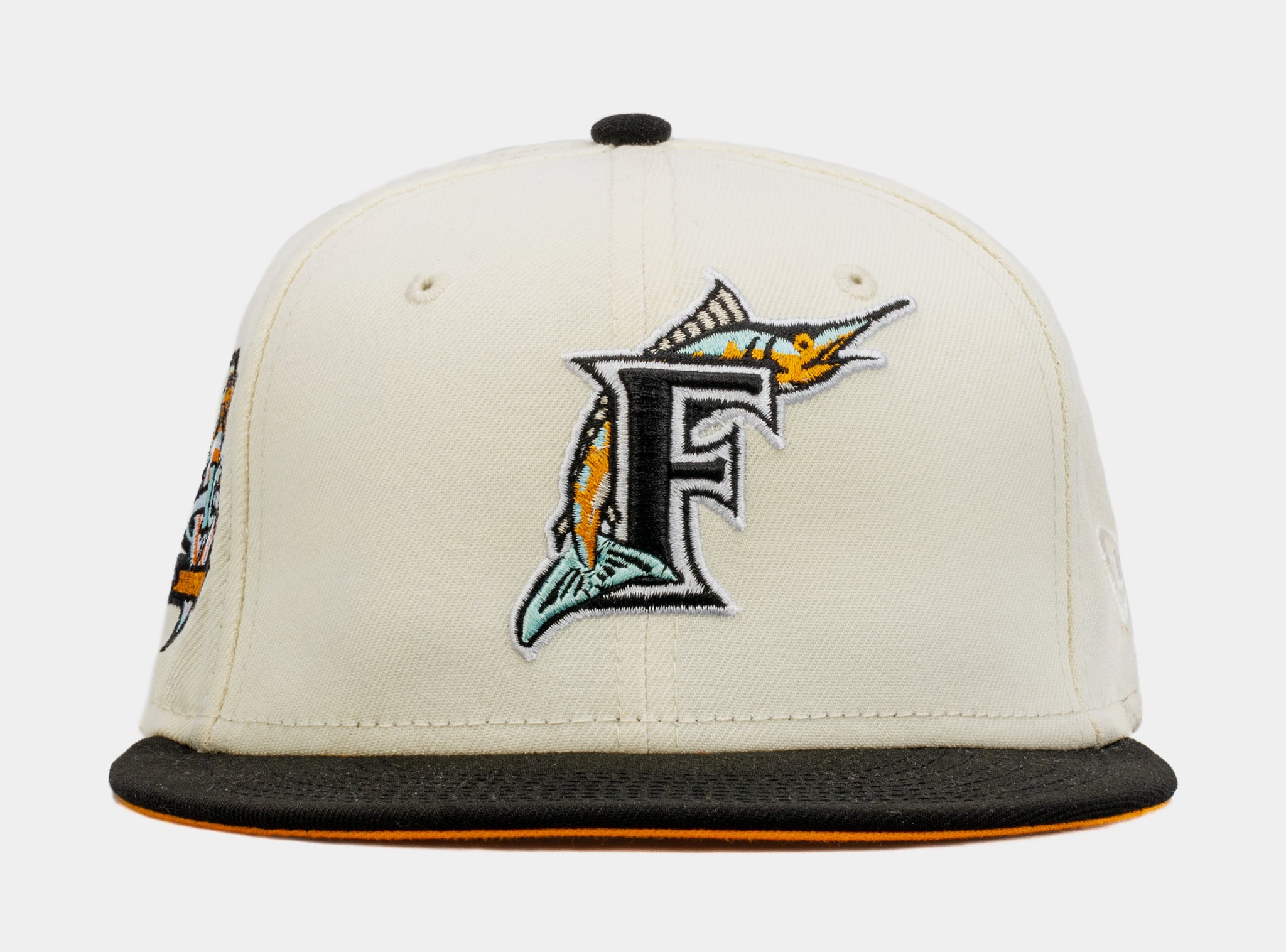 New Era SP Exclusive Reverse Dreams Florida Marlins 59FIFTY Mens Fitted Hat (Beige/Black)